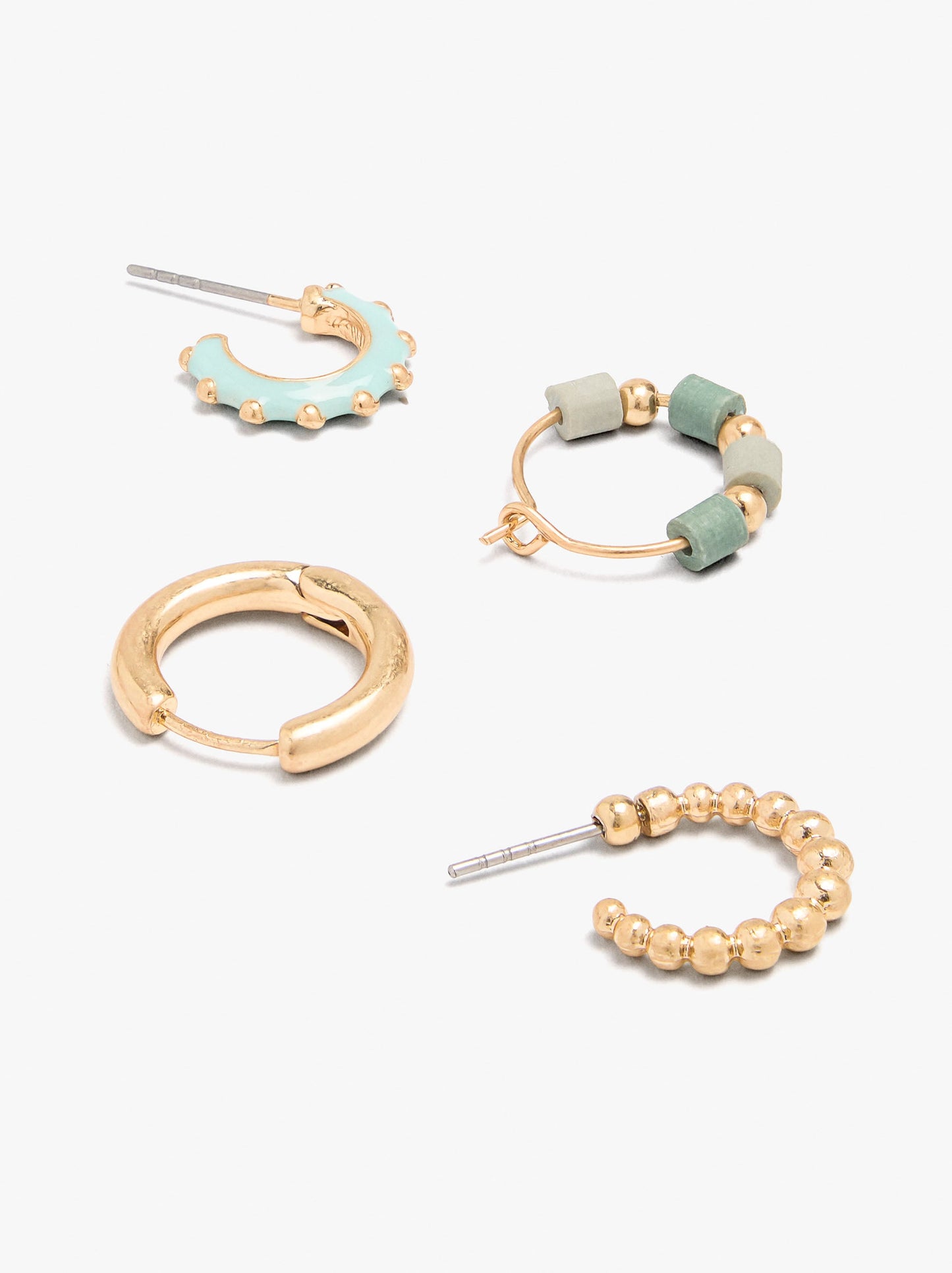 Set Of Asymmetric Hoop Earrings