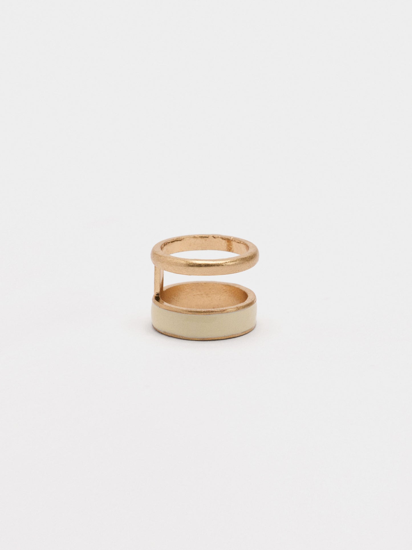 Double Ring With Enamel