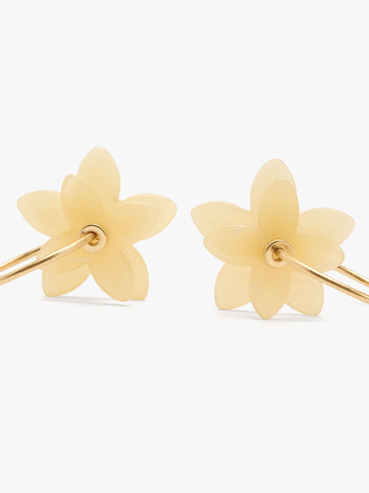 Hoop Earrings With Double Flowers