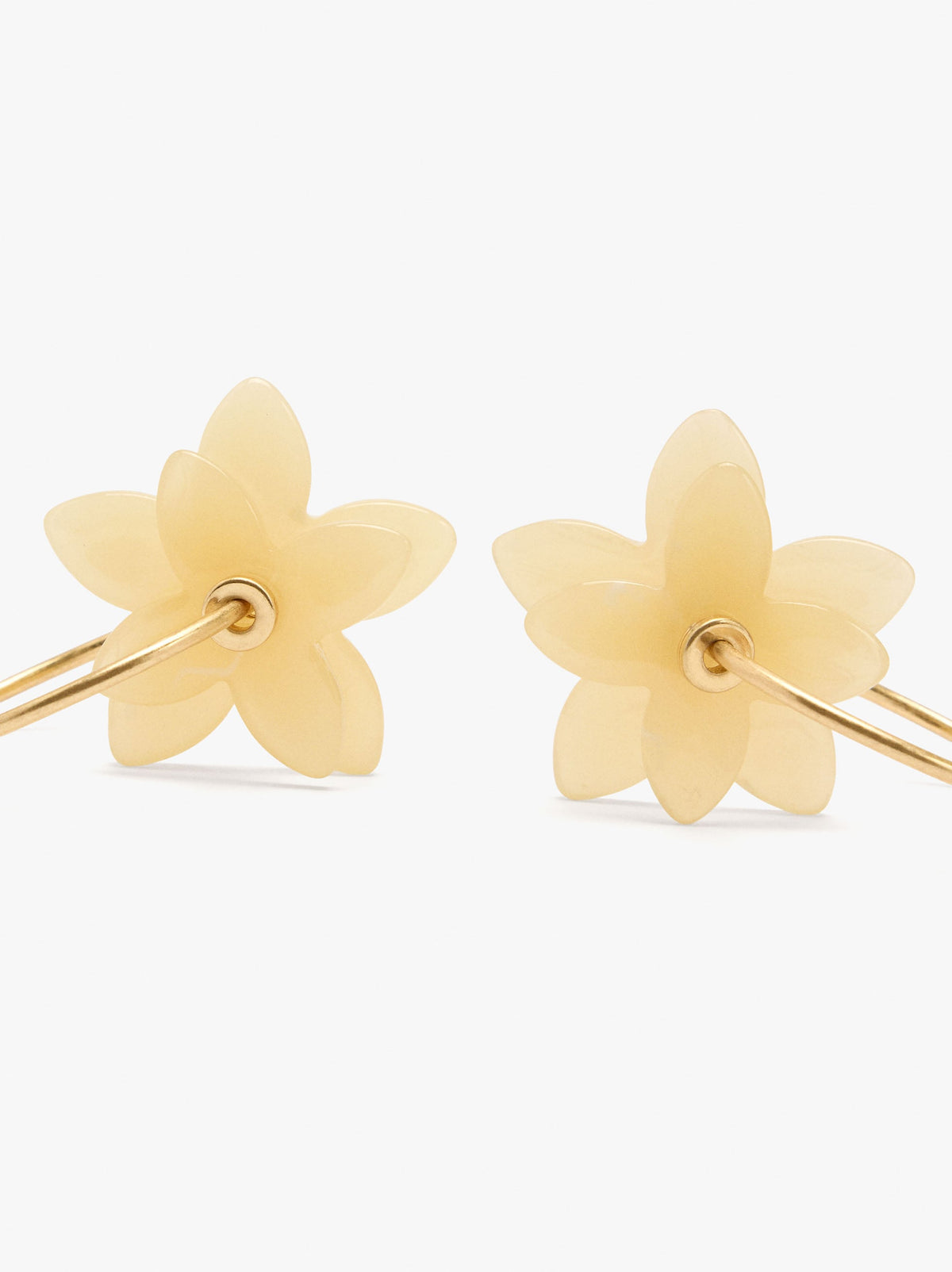 Hoop Earrings With Double Flowers