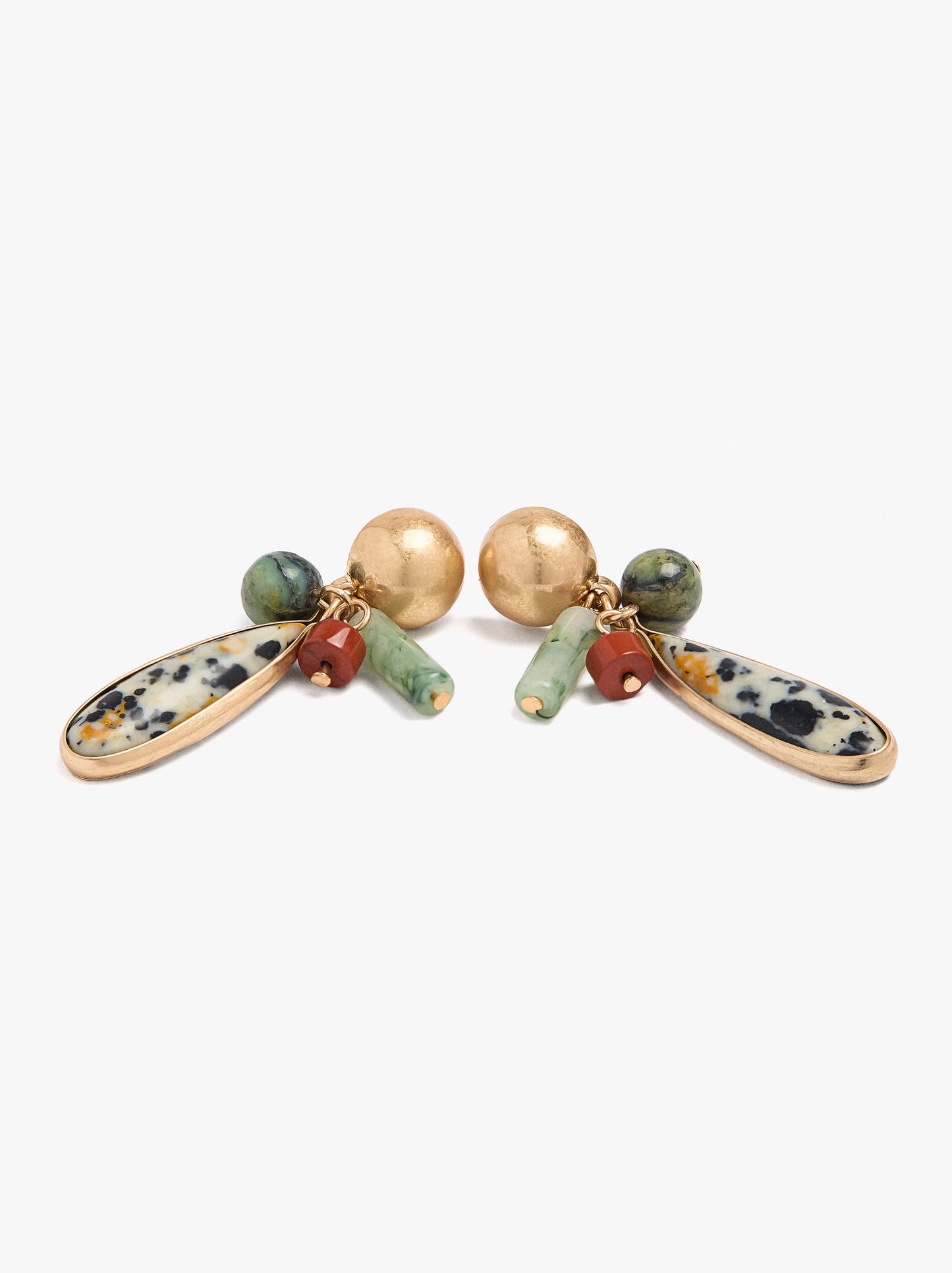 Elongated Earrings With Stones