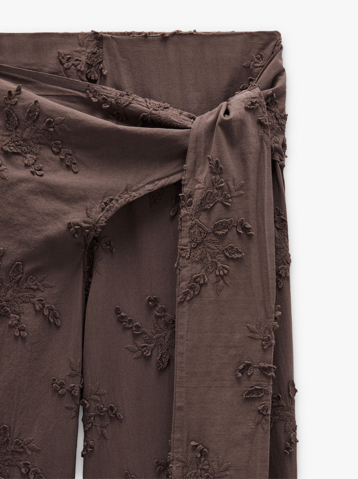 Trousers With 100% Cotton Embroidery