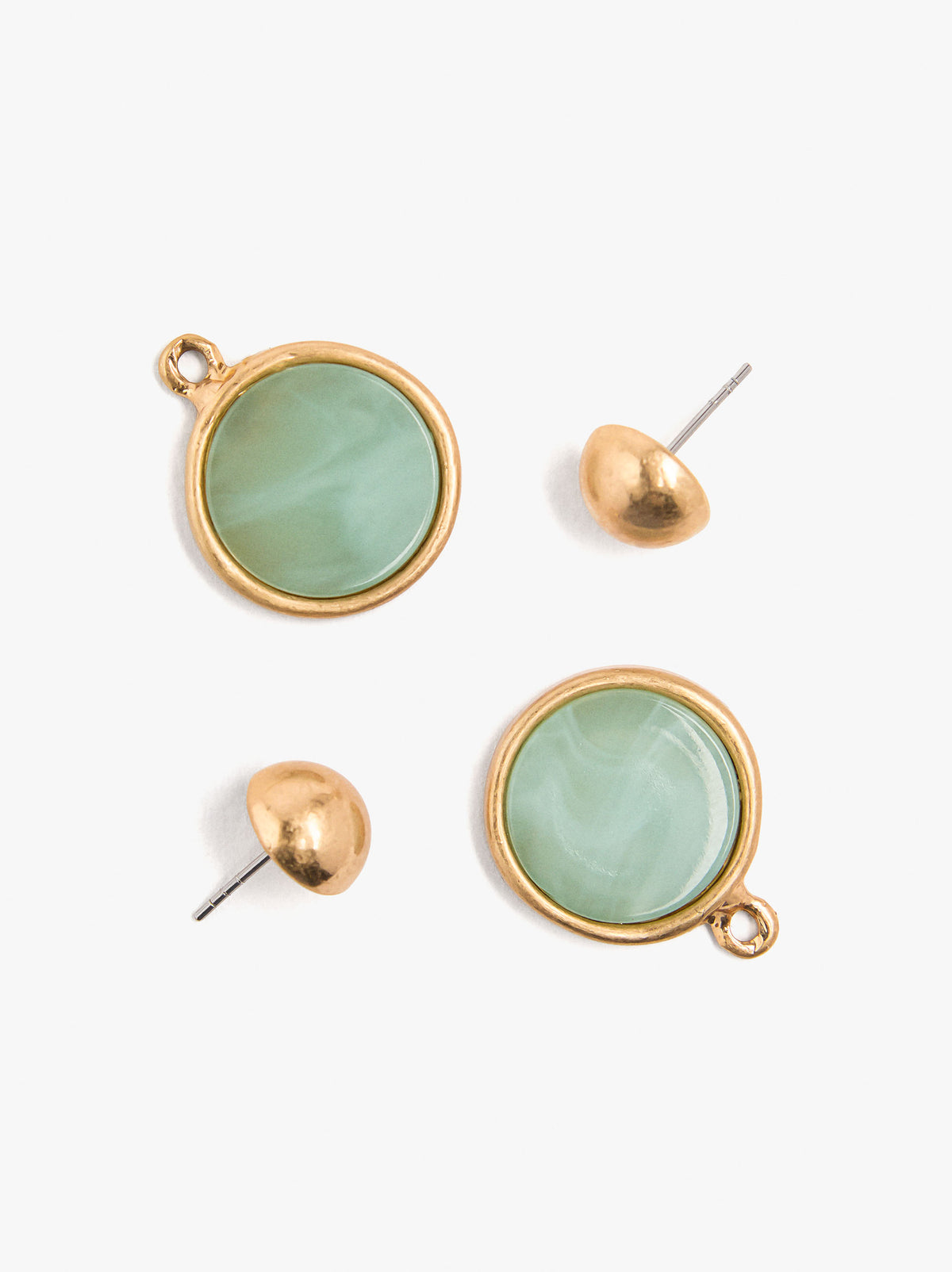 Short Round Earrings
