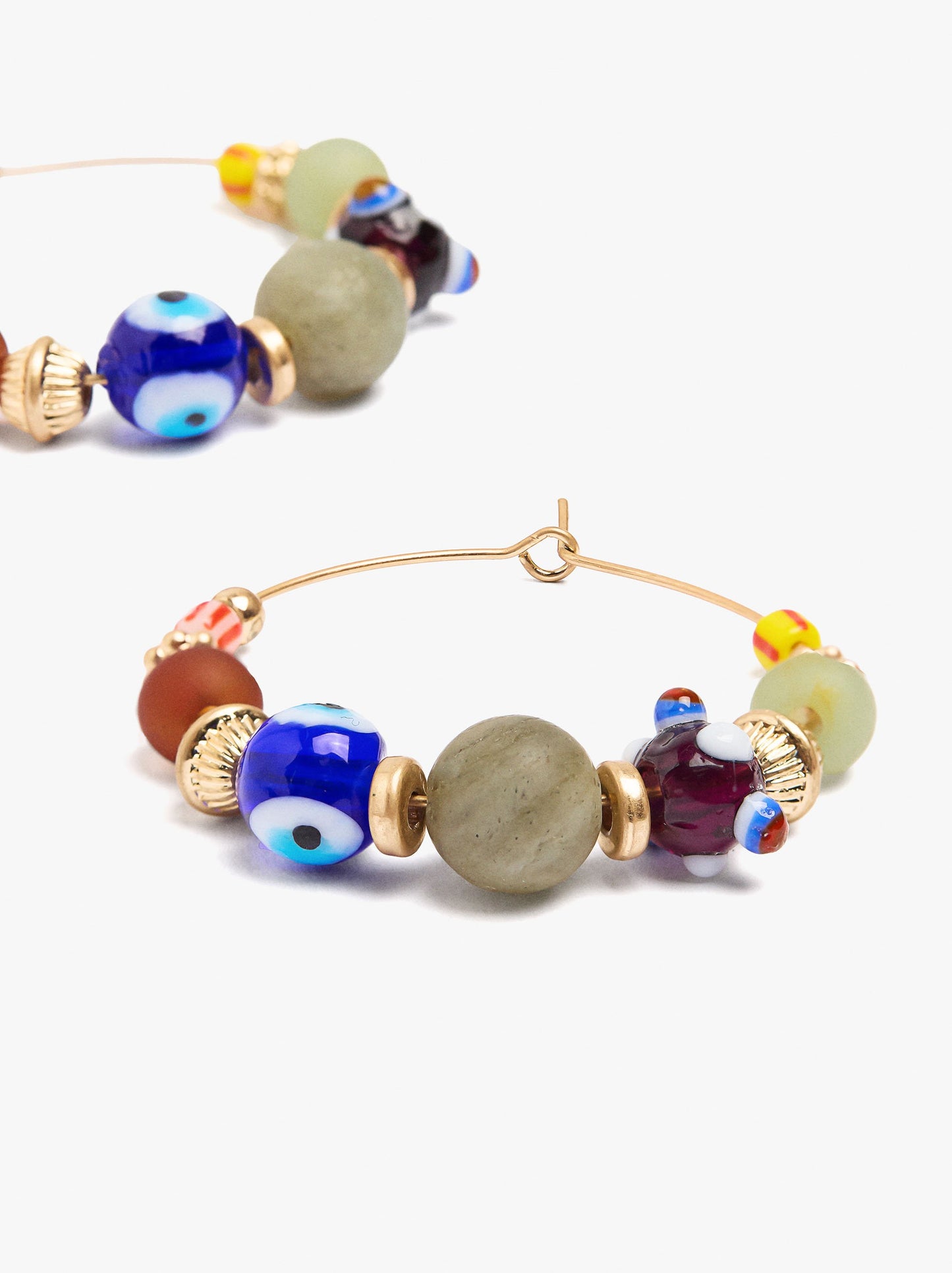 Hoop Earrings With Beads