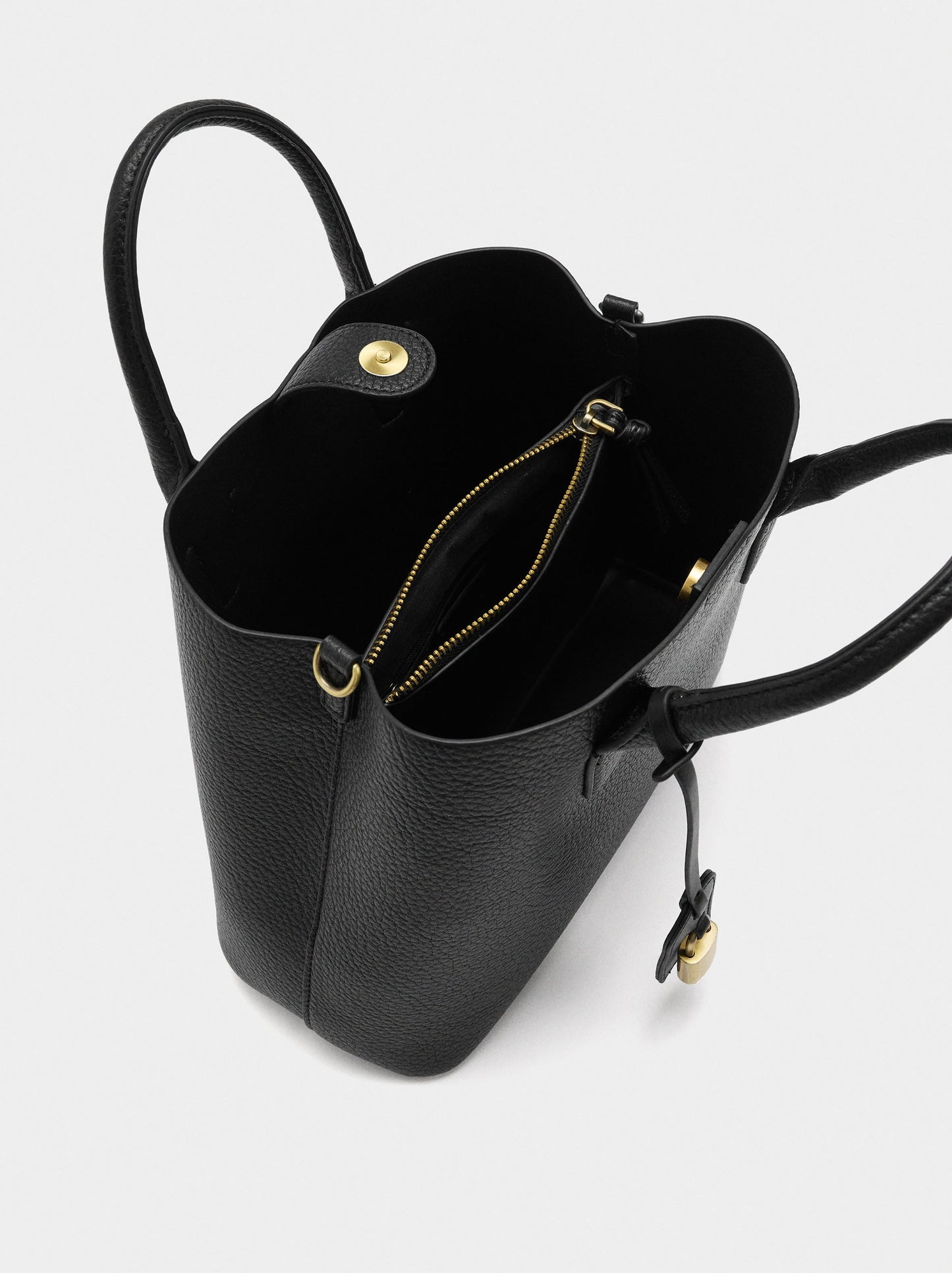 Tote Bag With Texture And Hanging Detail