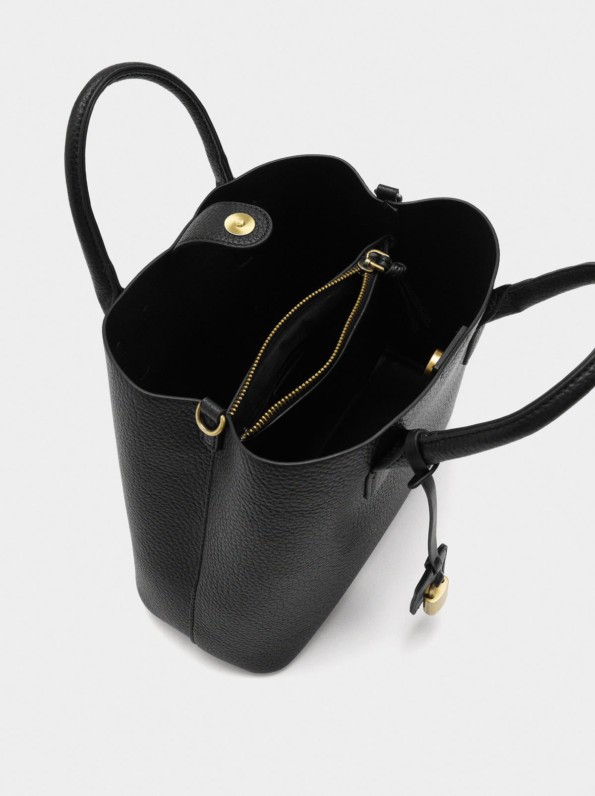 Tote Bag With Texture And Hanging Detail