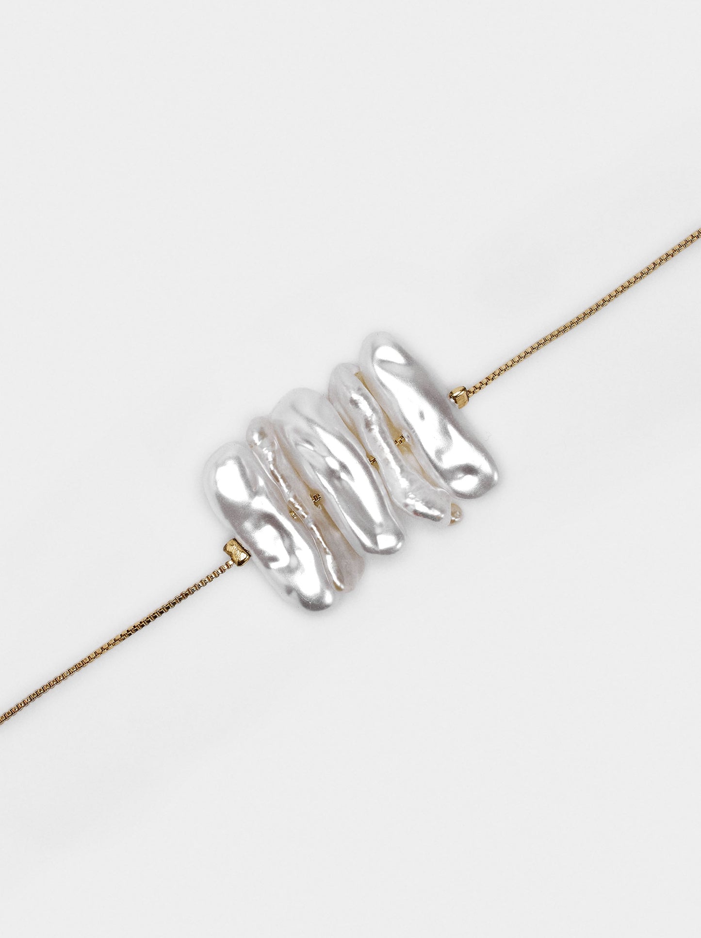 Bracelet With Bars Of Freshwater Pearl