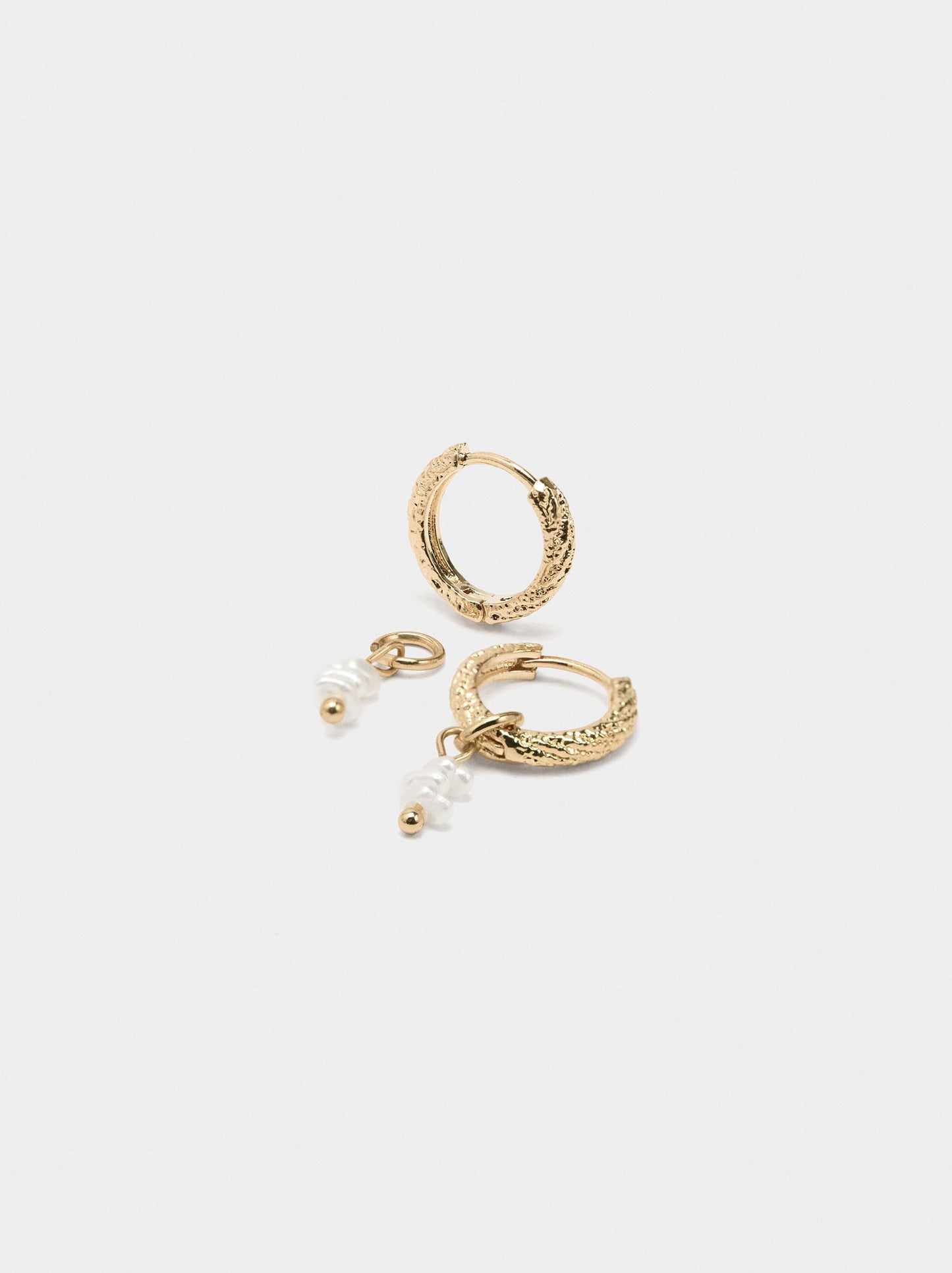 Hoop Earrings With Freshwater Pearls