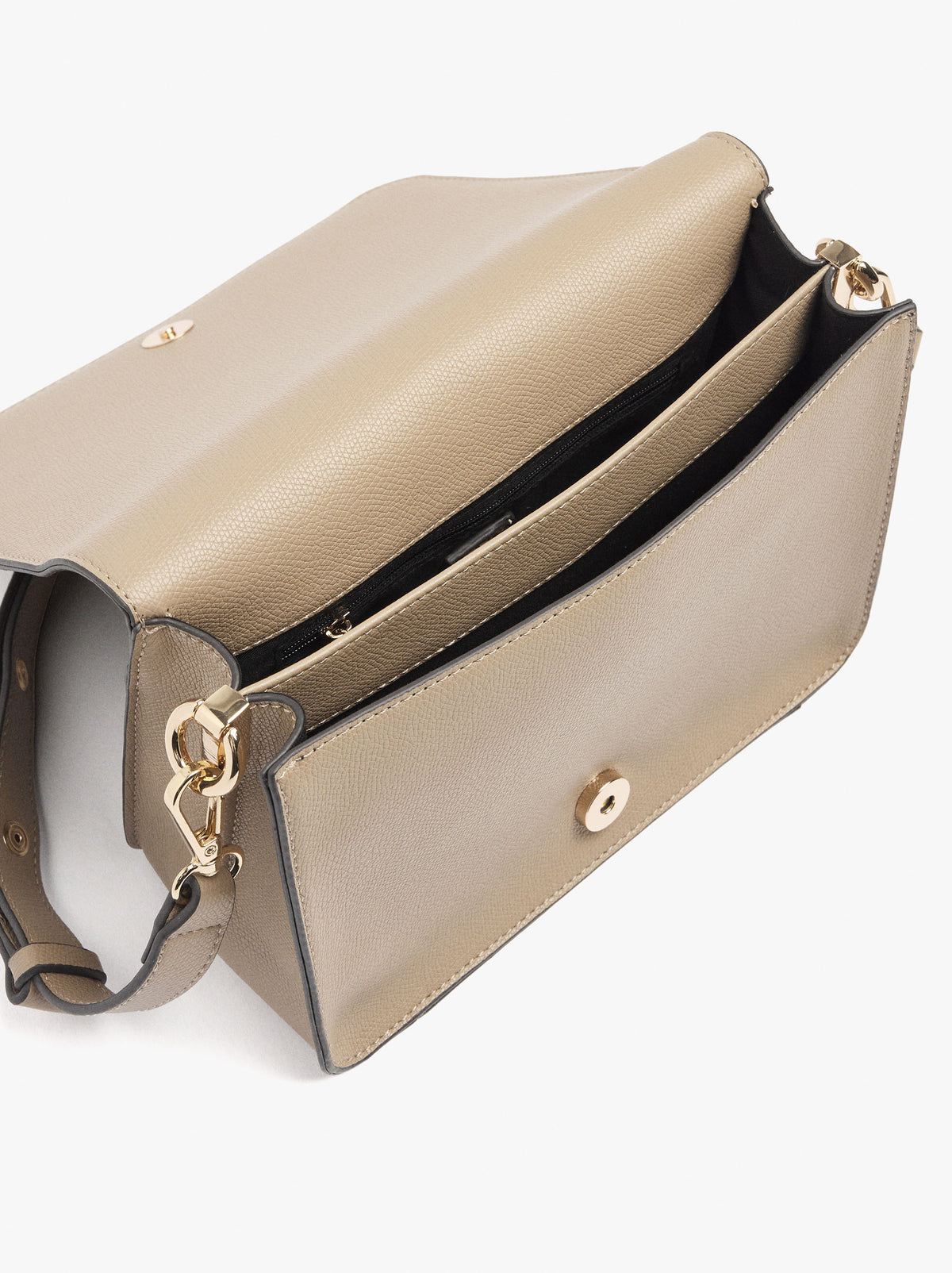 Crossbody Bag With Texture And Flap