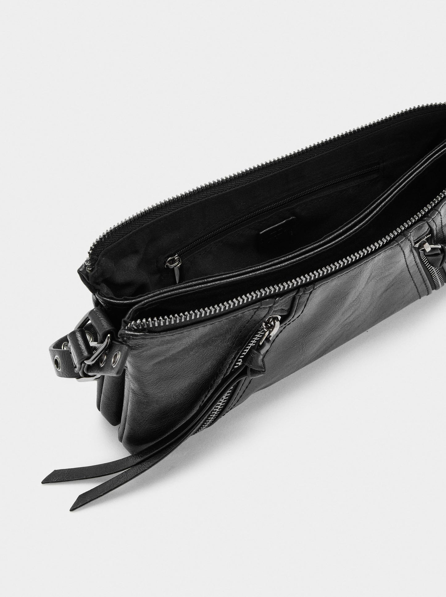 Worn-Effect Shoulder Bag