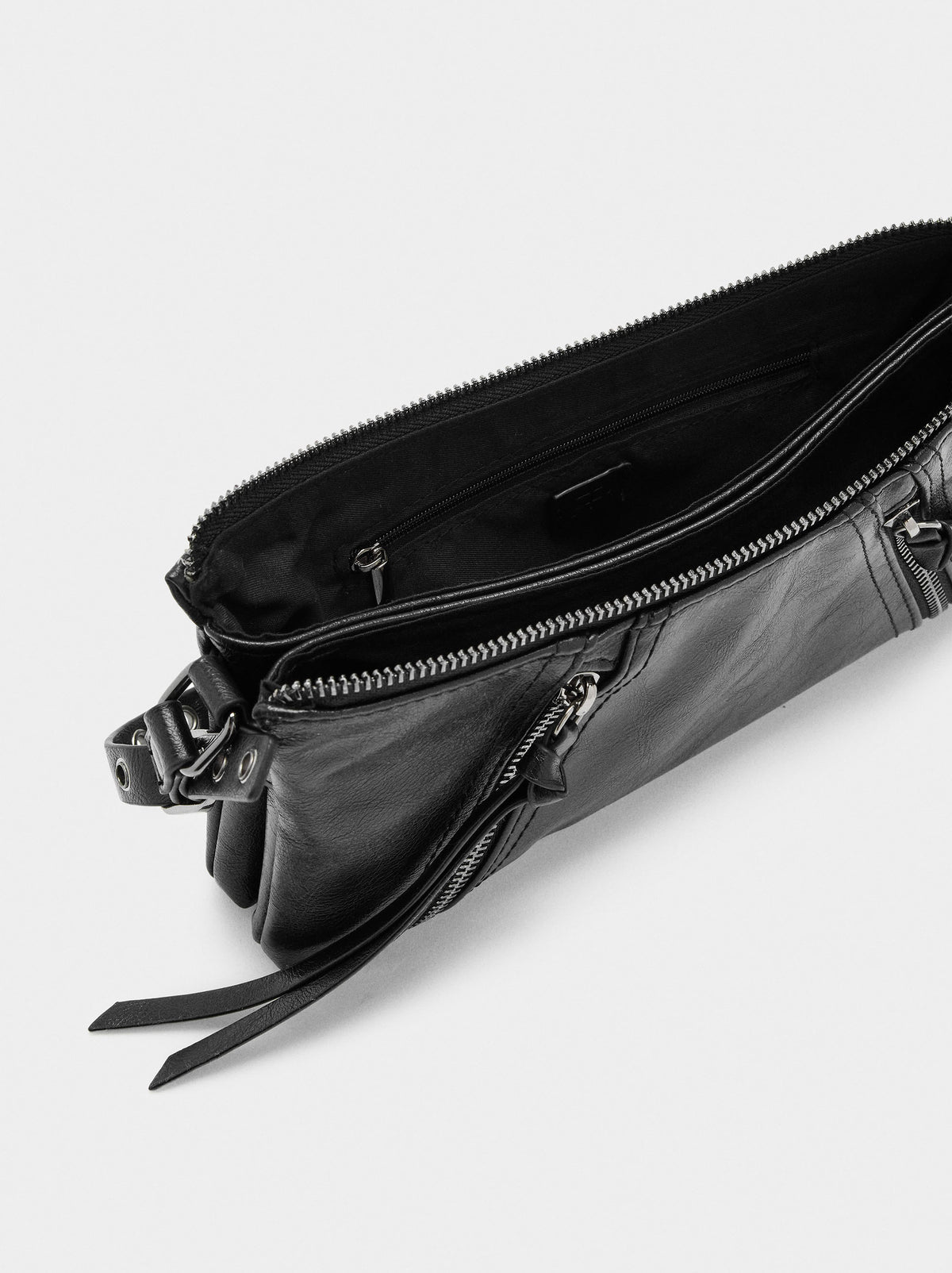 Worn-Effect Shoulder Bag