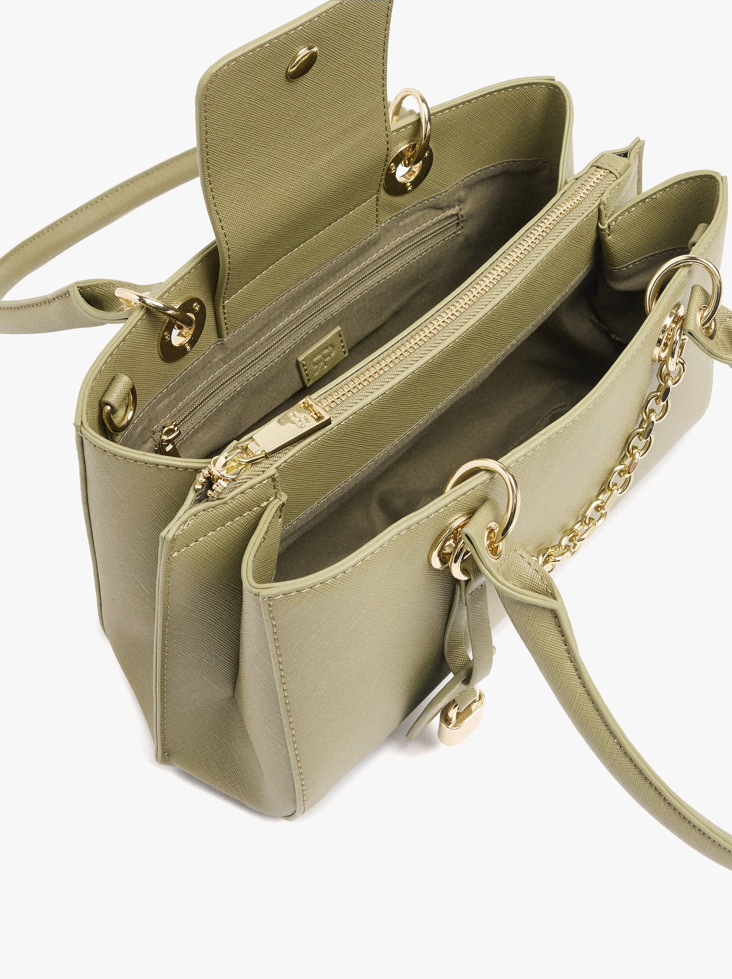 Shoulder Bag With Texture And Hanging Charm