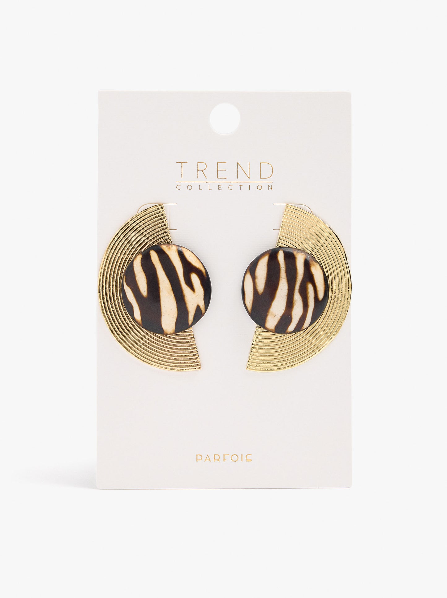 Maxi Semicircle Earrings With Resin