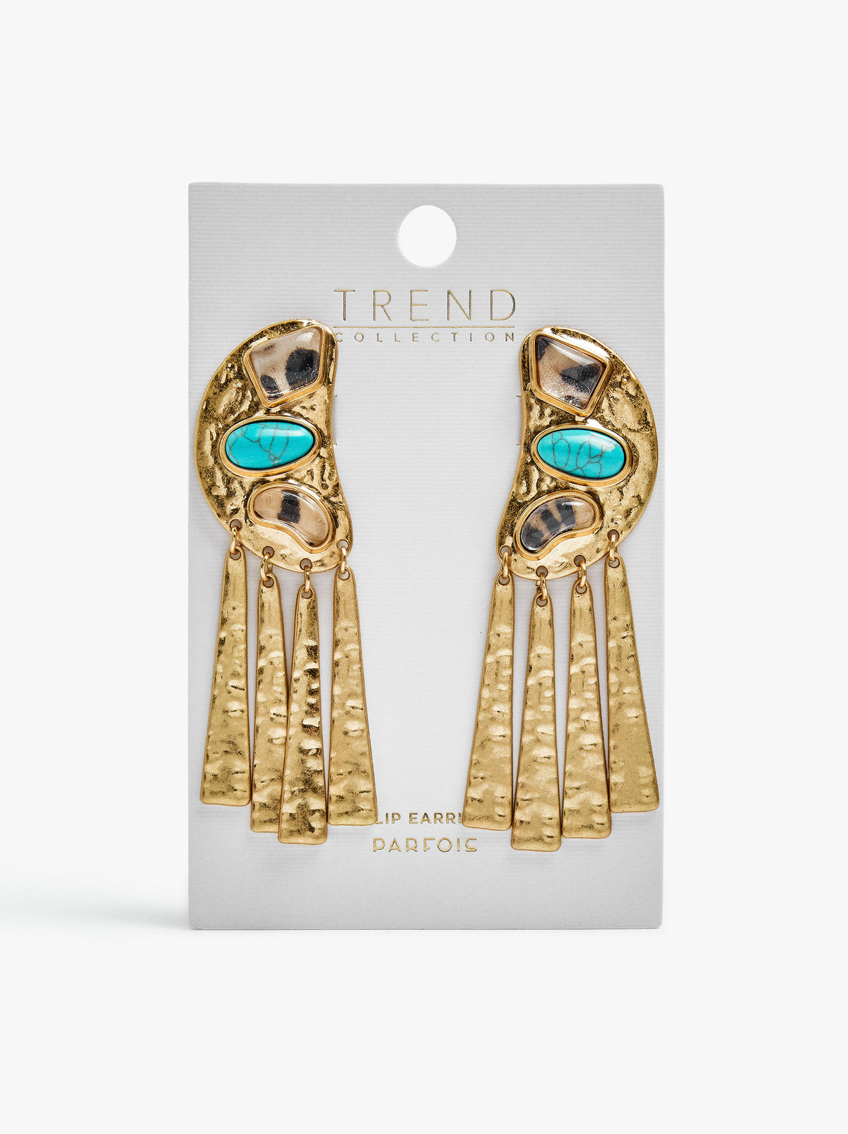 Maxi Half-Moon Earrings With Stones