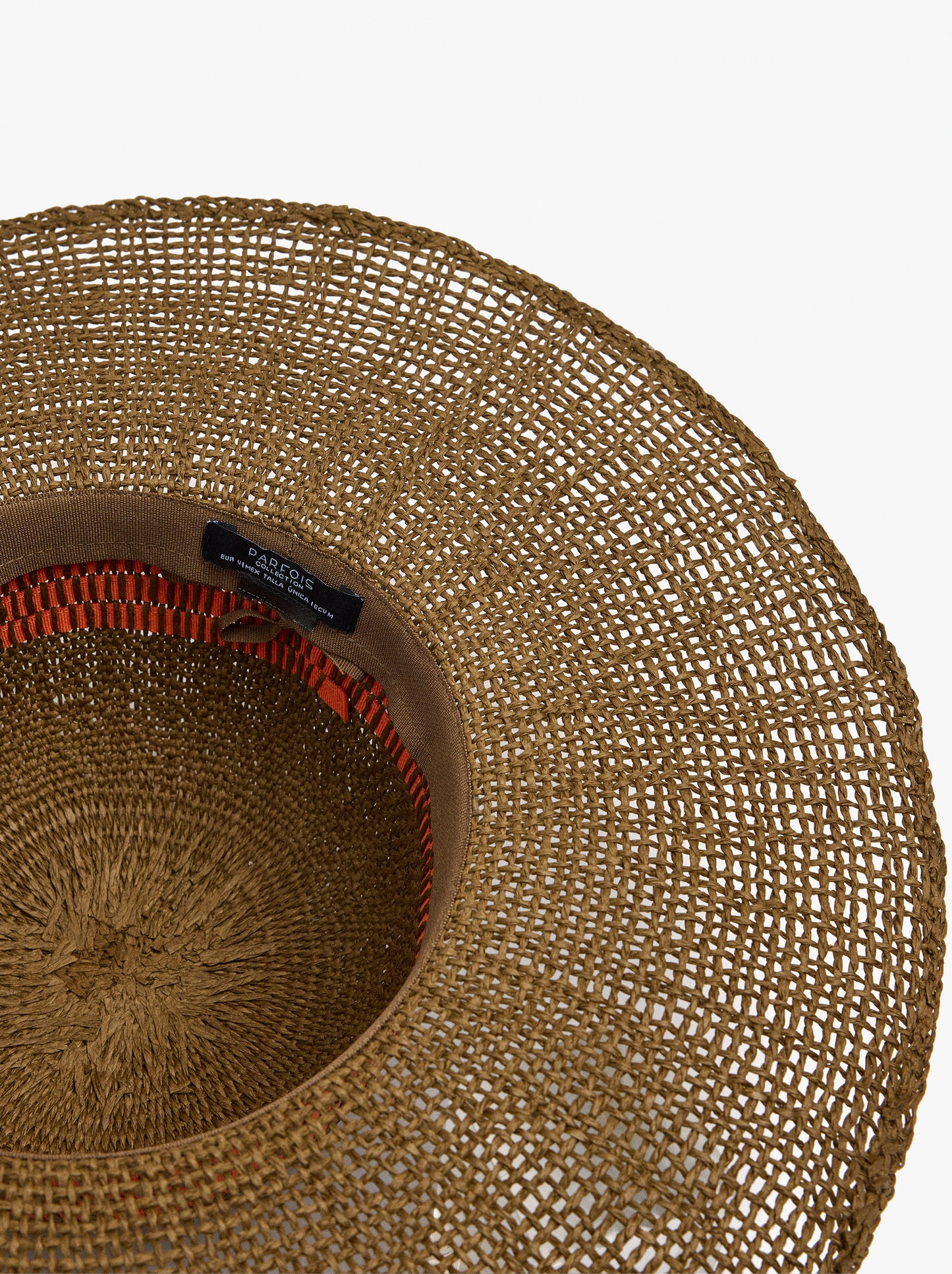 Paper Straw Effect Hat With Stripes