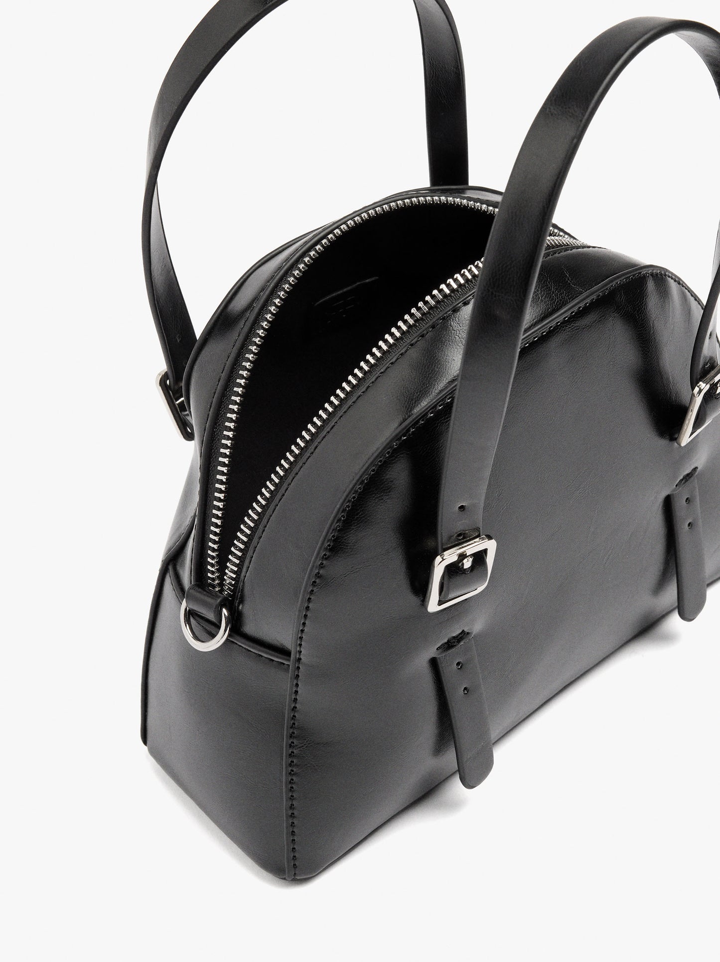 Rounded Tote Bag With Crossbody Strap