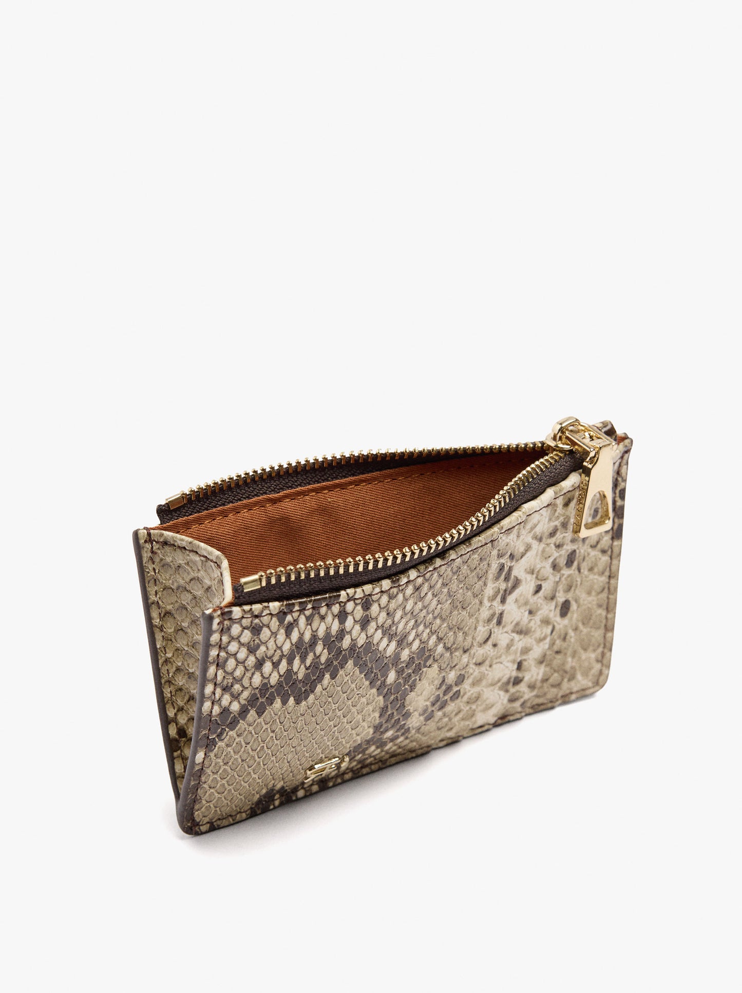 Card Holder With Printed Animal Pattern