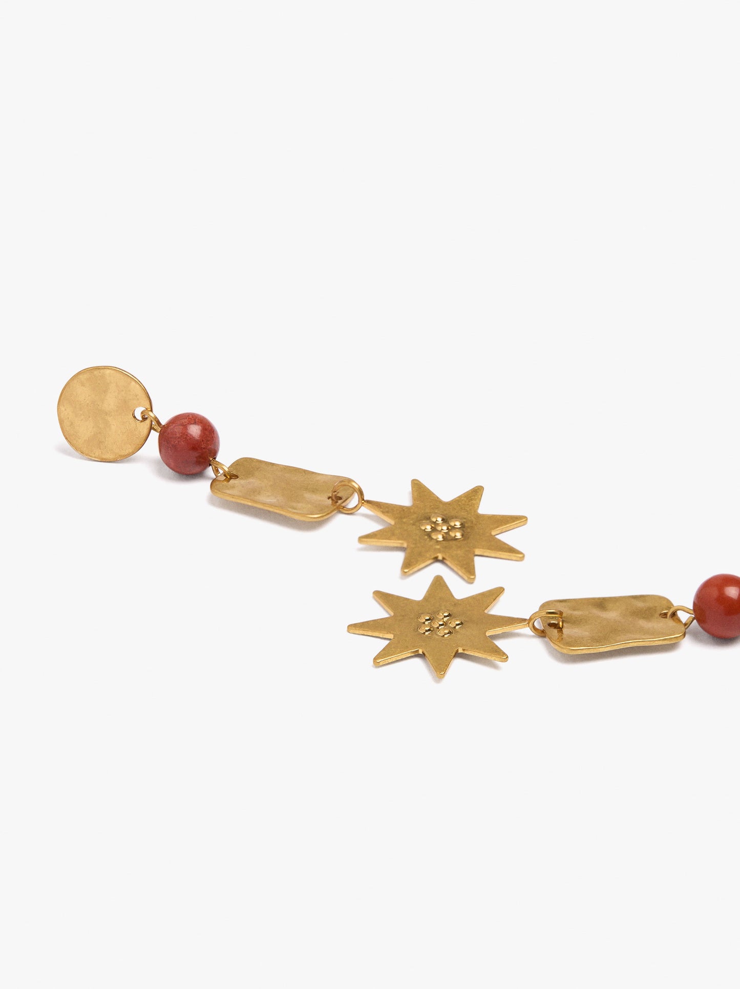 Long Earrings With Stone And Star