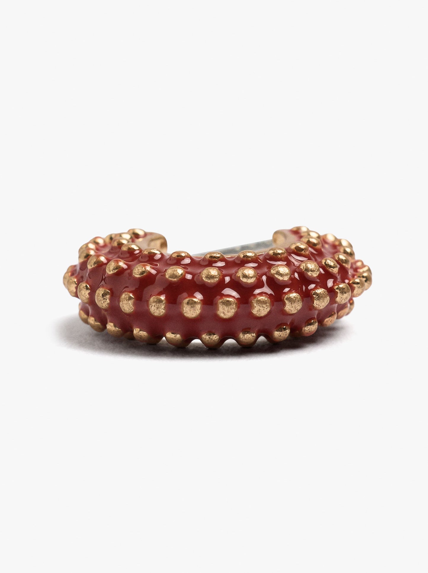 Hoop Earrings With Enamel And Embossed