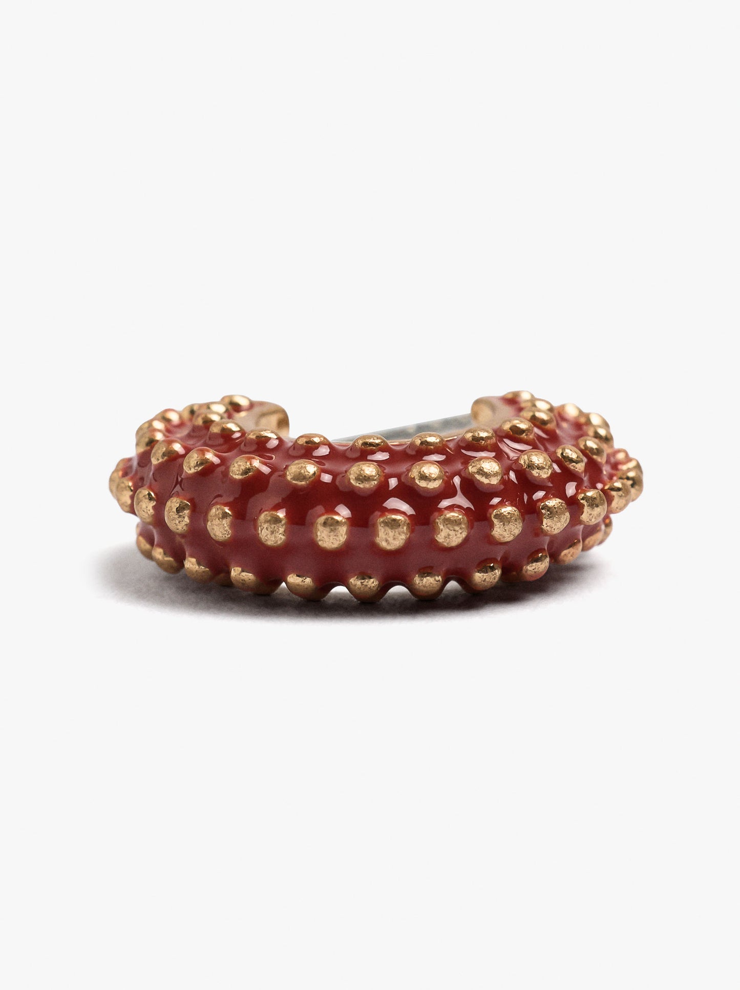Hoop Earrings With Enamel And Embossed