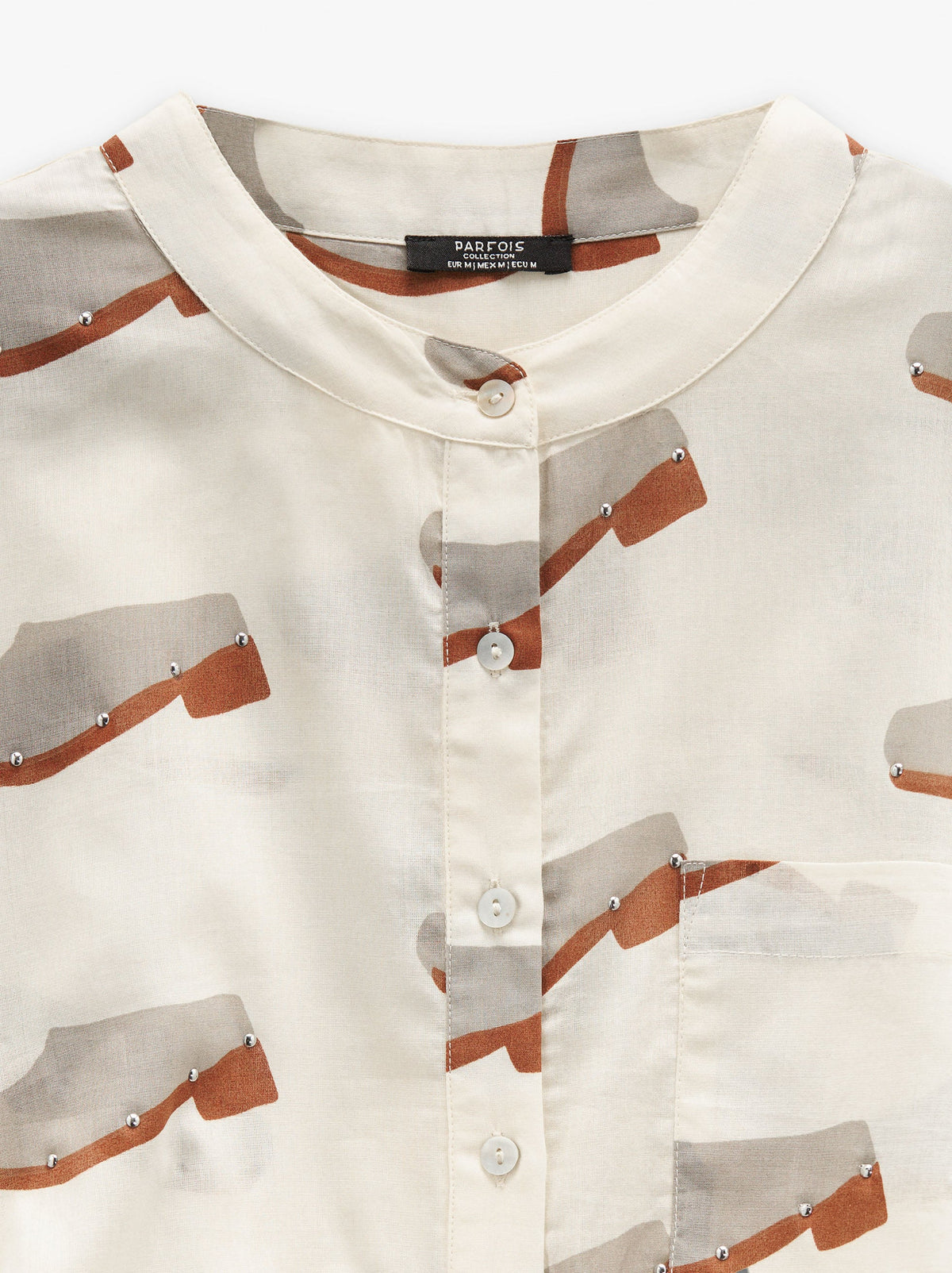 Blouse With Printed Clogs 100% Cotton