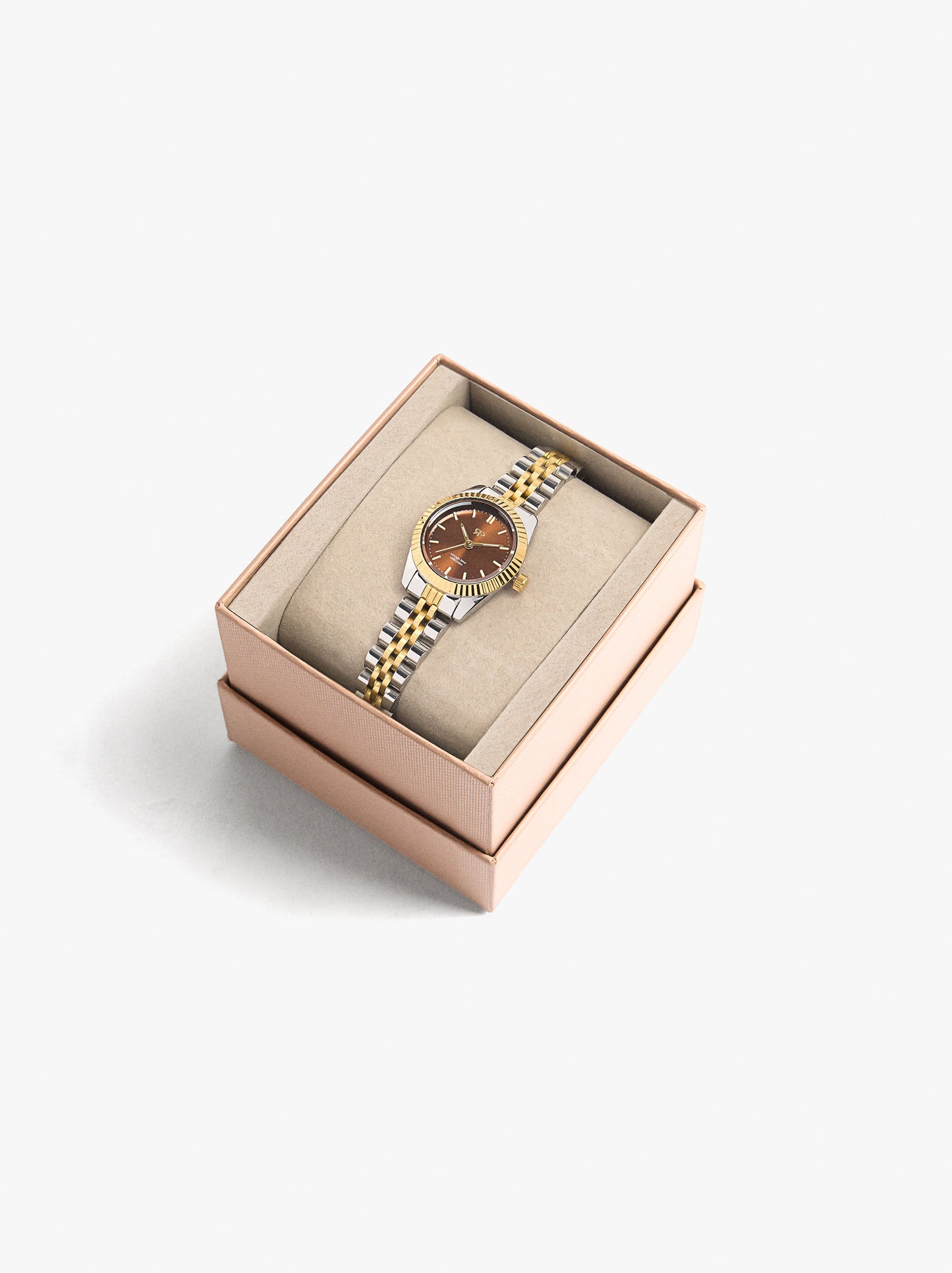 Bicolor Watch With Stainless Steel Bracelet
