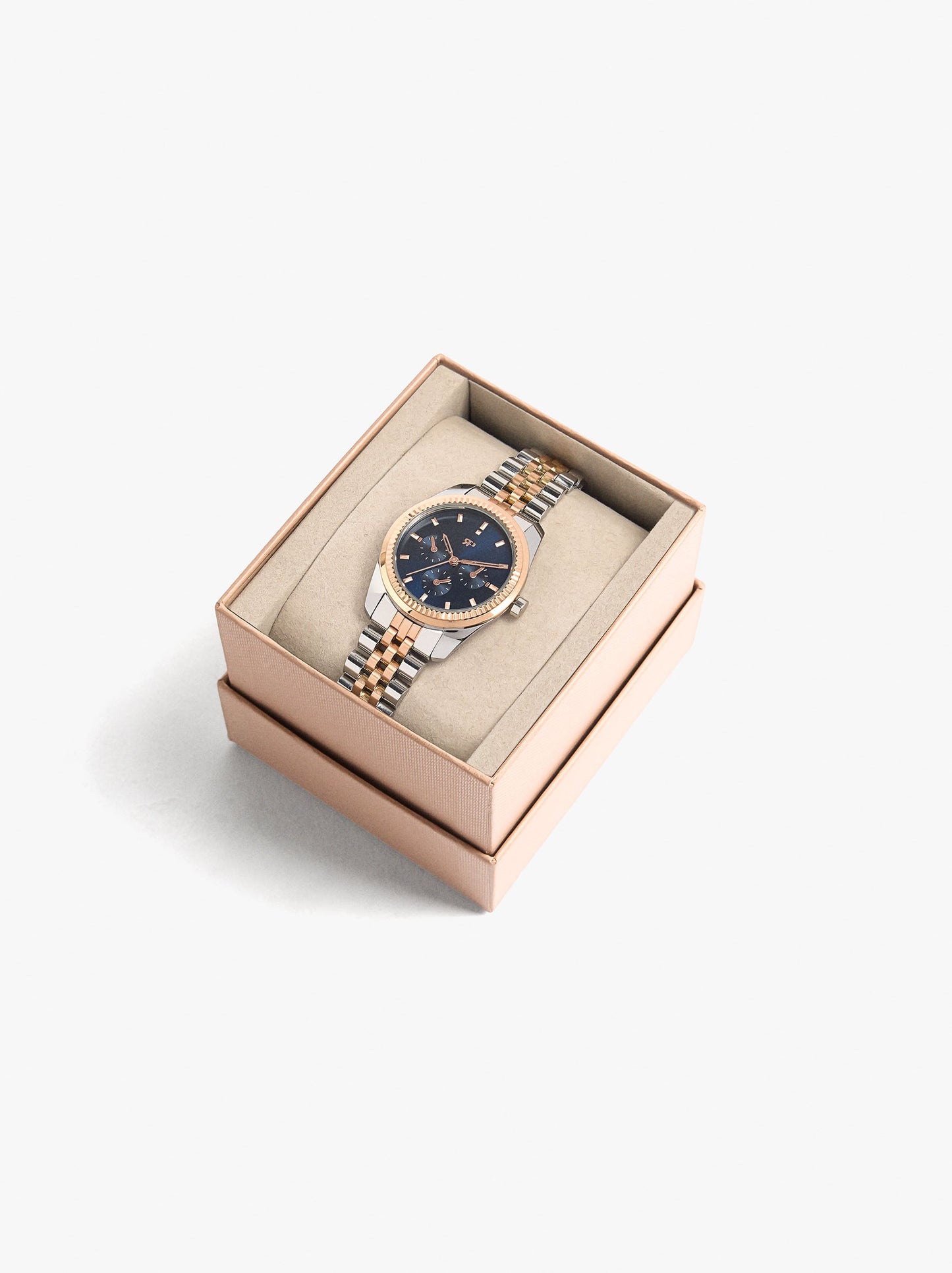 Bicolor Watch With Stainless Steel Bracelet