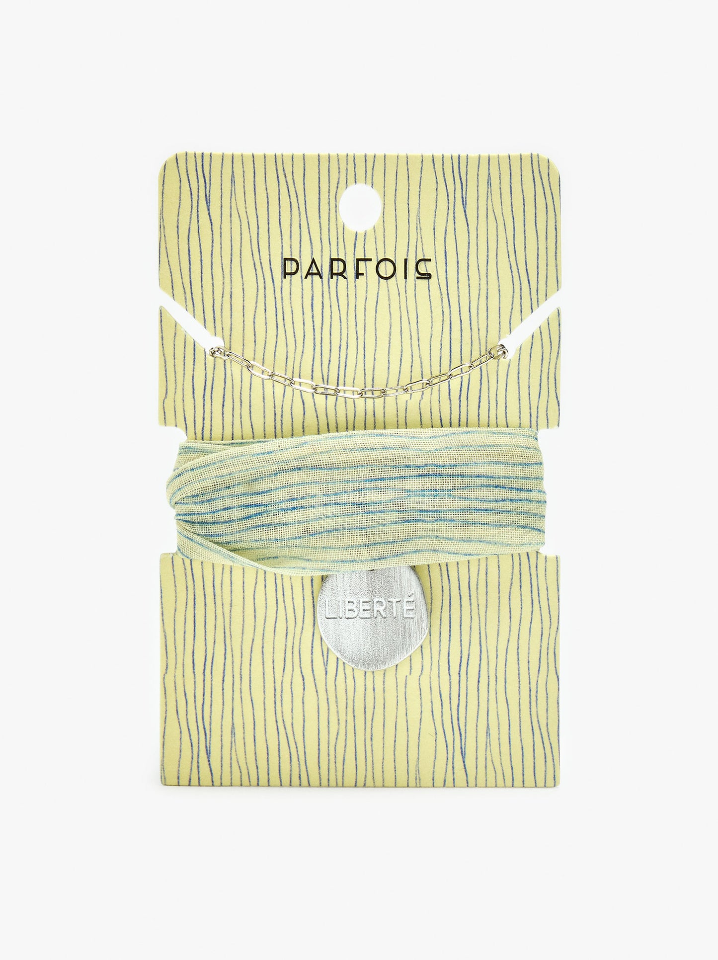 Necklace In Fabric With Medal Charm