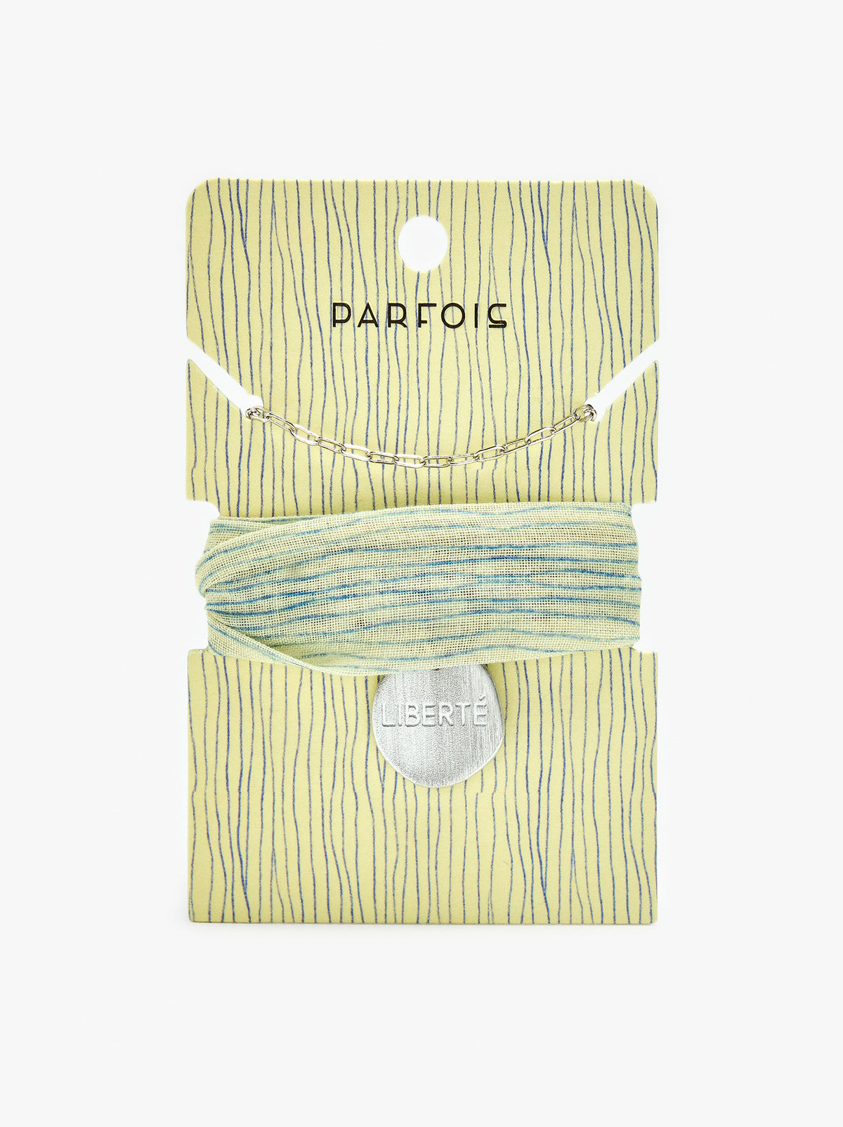 Necklace In Fabric With Medal Charm