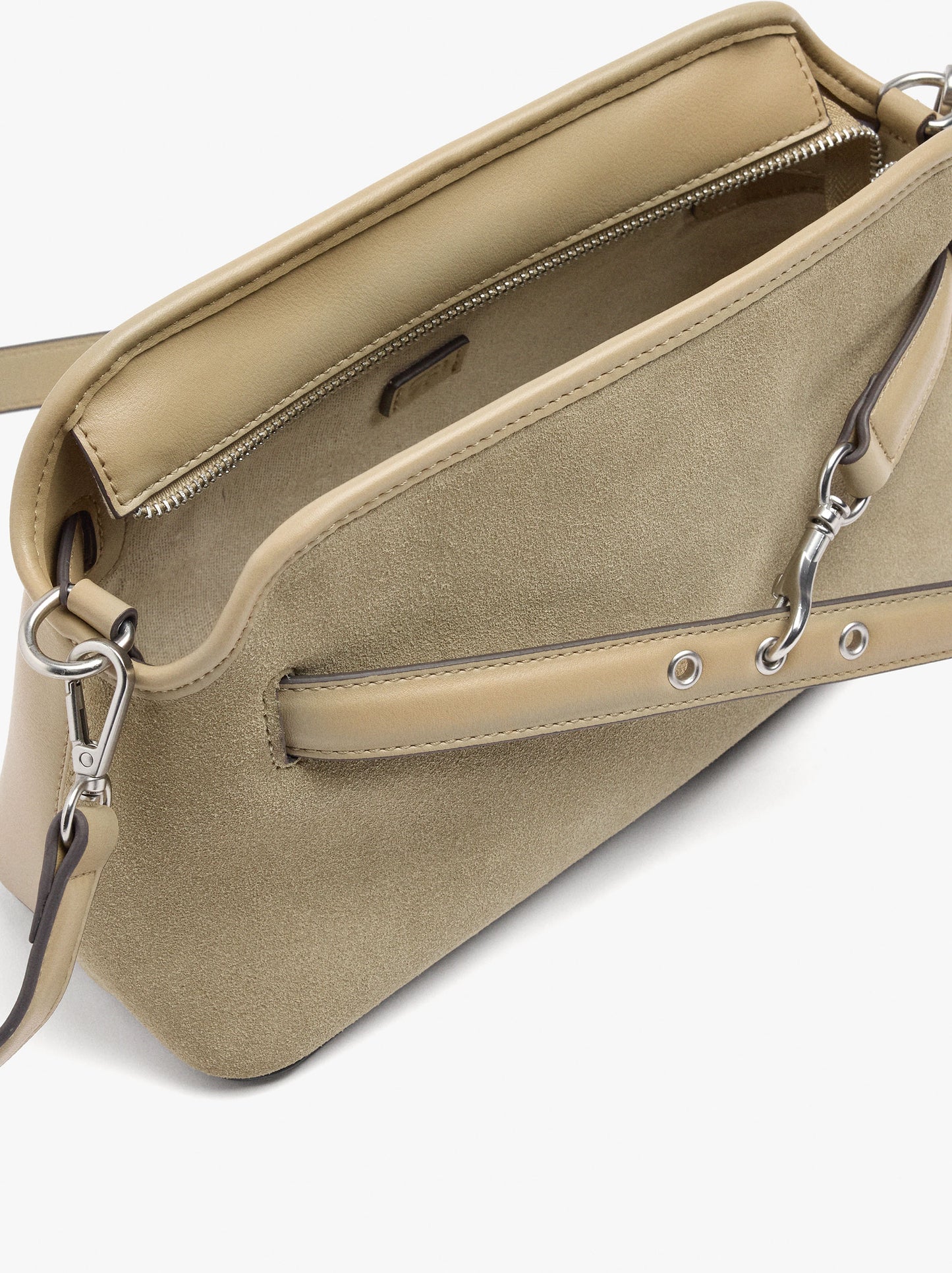 Crossbody Bag Leather Details With Belt
