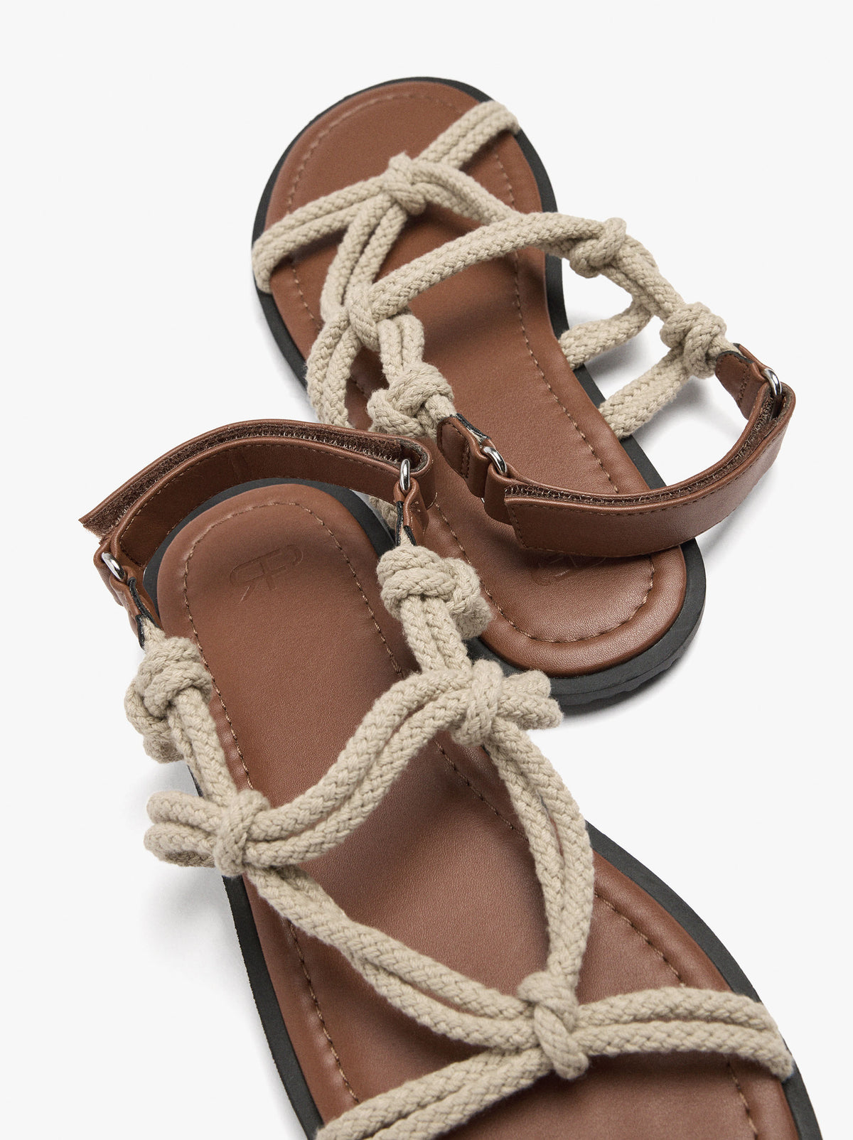 Flat Sandals With Cord Straps