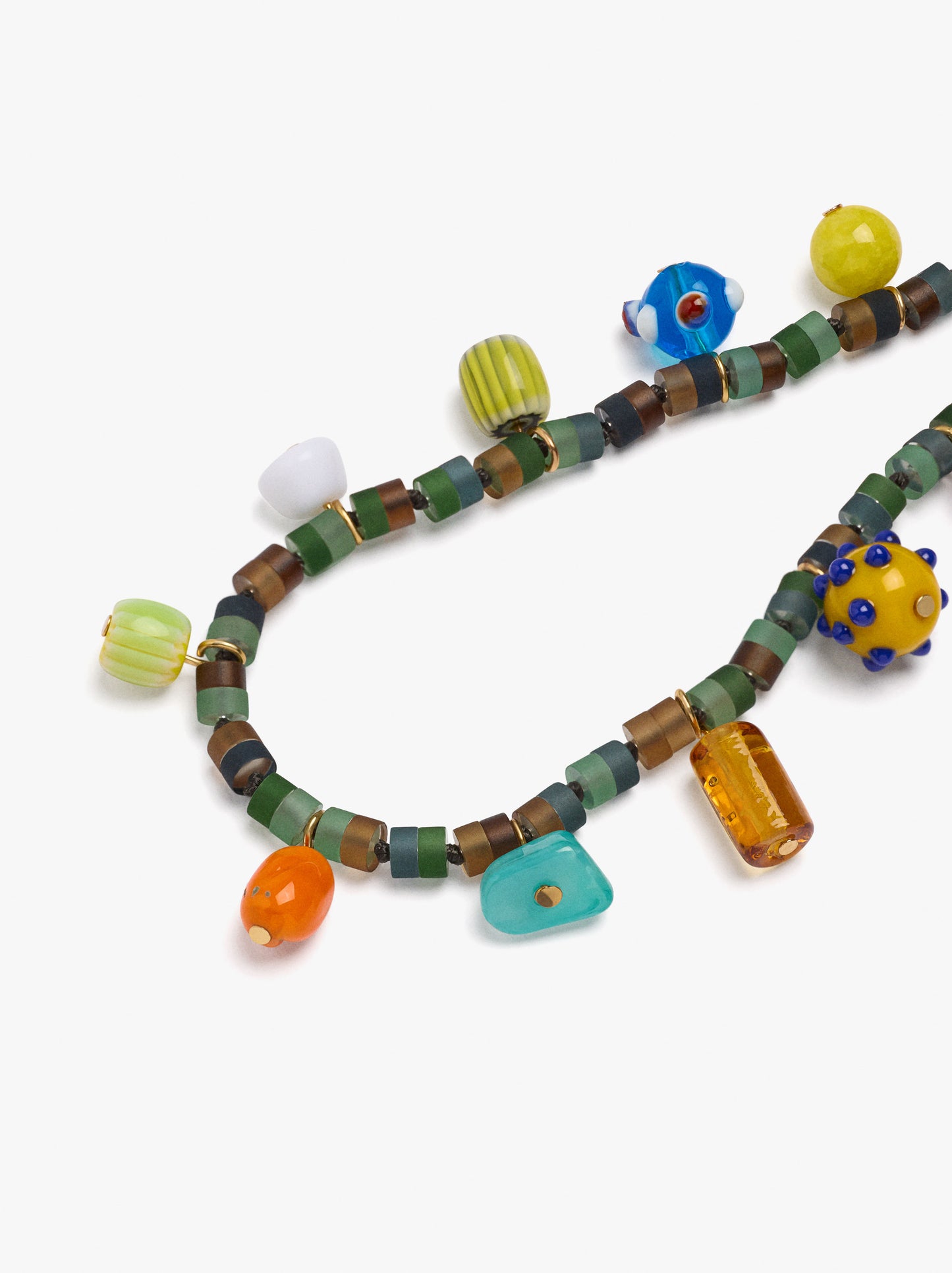 Multicolored Glass Bead Anklet