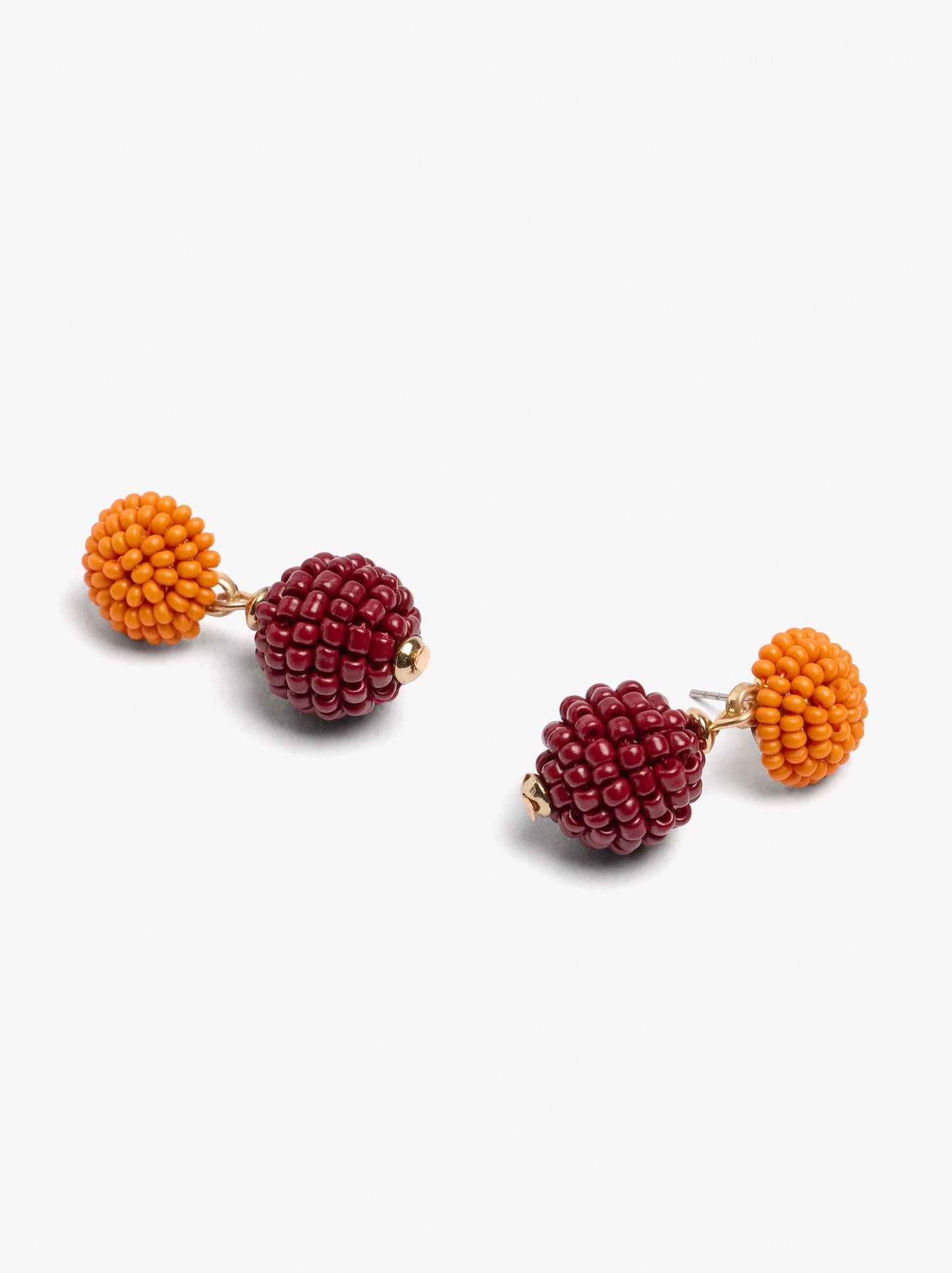 Round Earrings With Beads