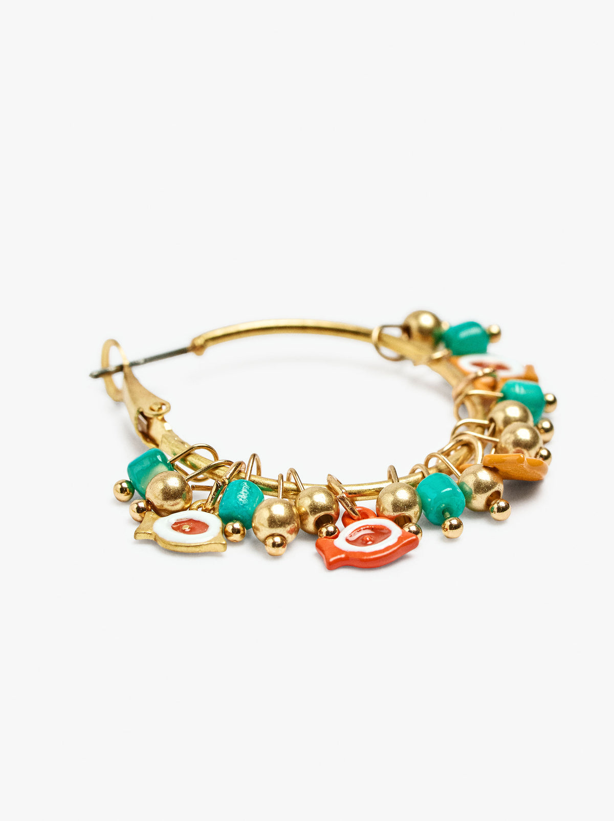 Earrings With Beads And Fish