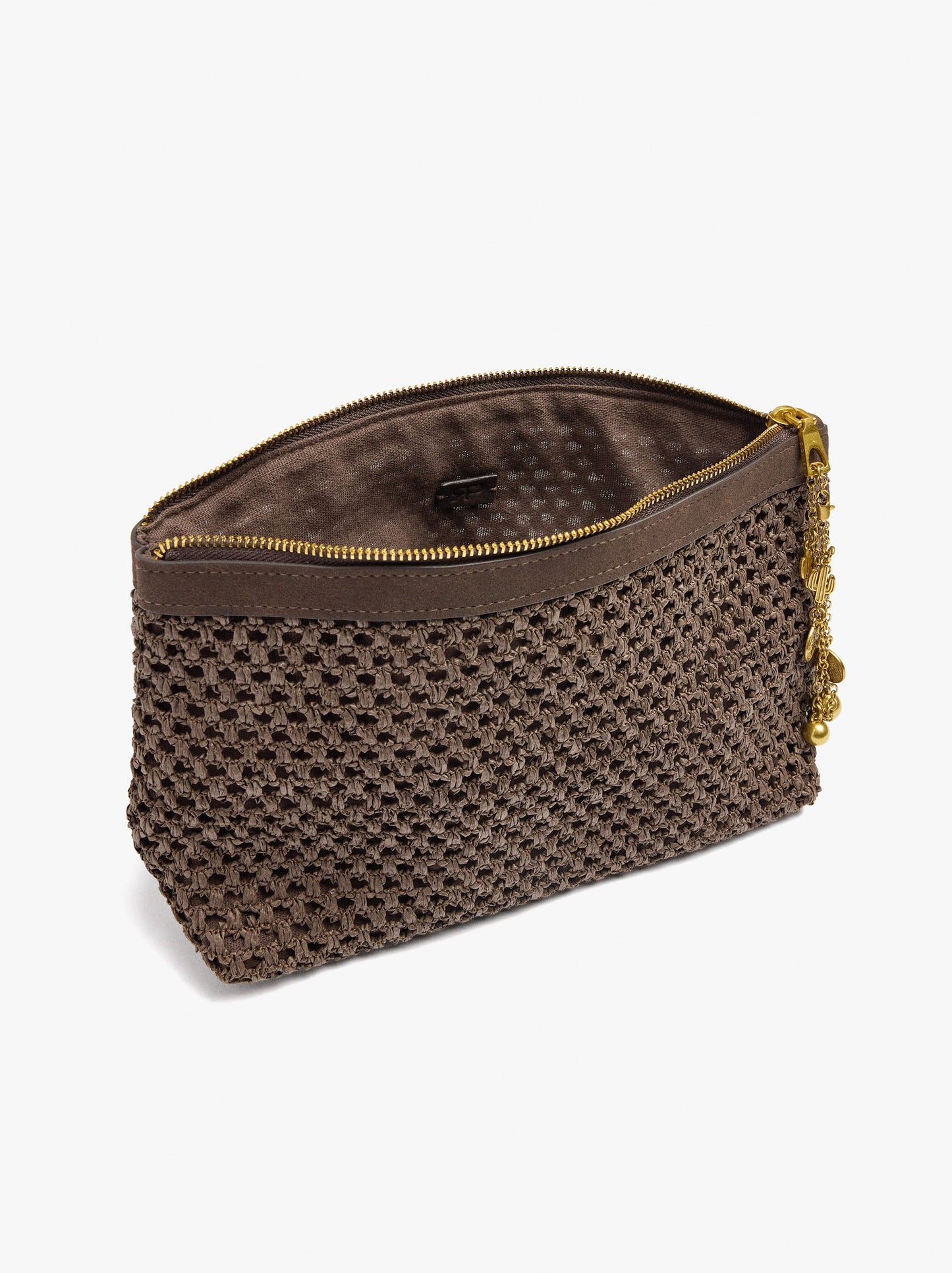 Cosmetic Bag With Paper Straw Effect With Hanger