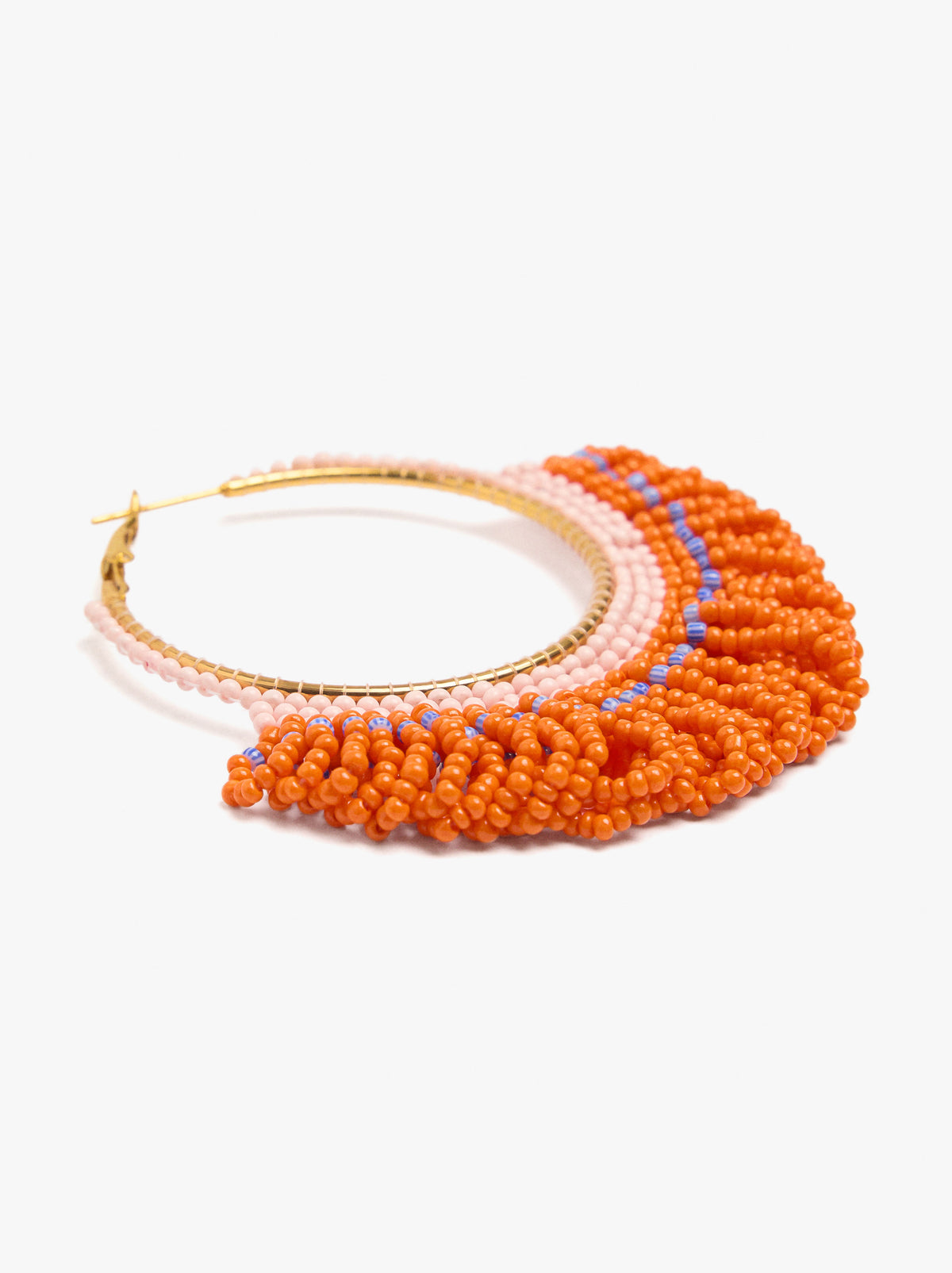 Hoop Earrings With Glass Beads