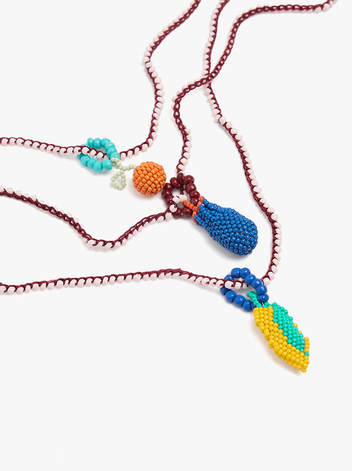 Long Multi-Collar With Glass Beads