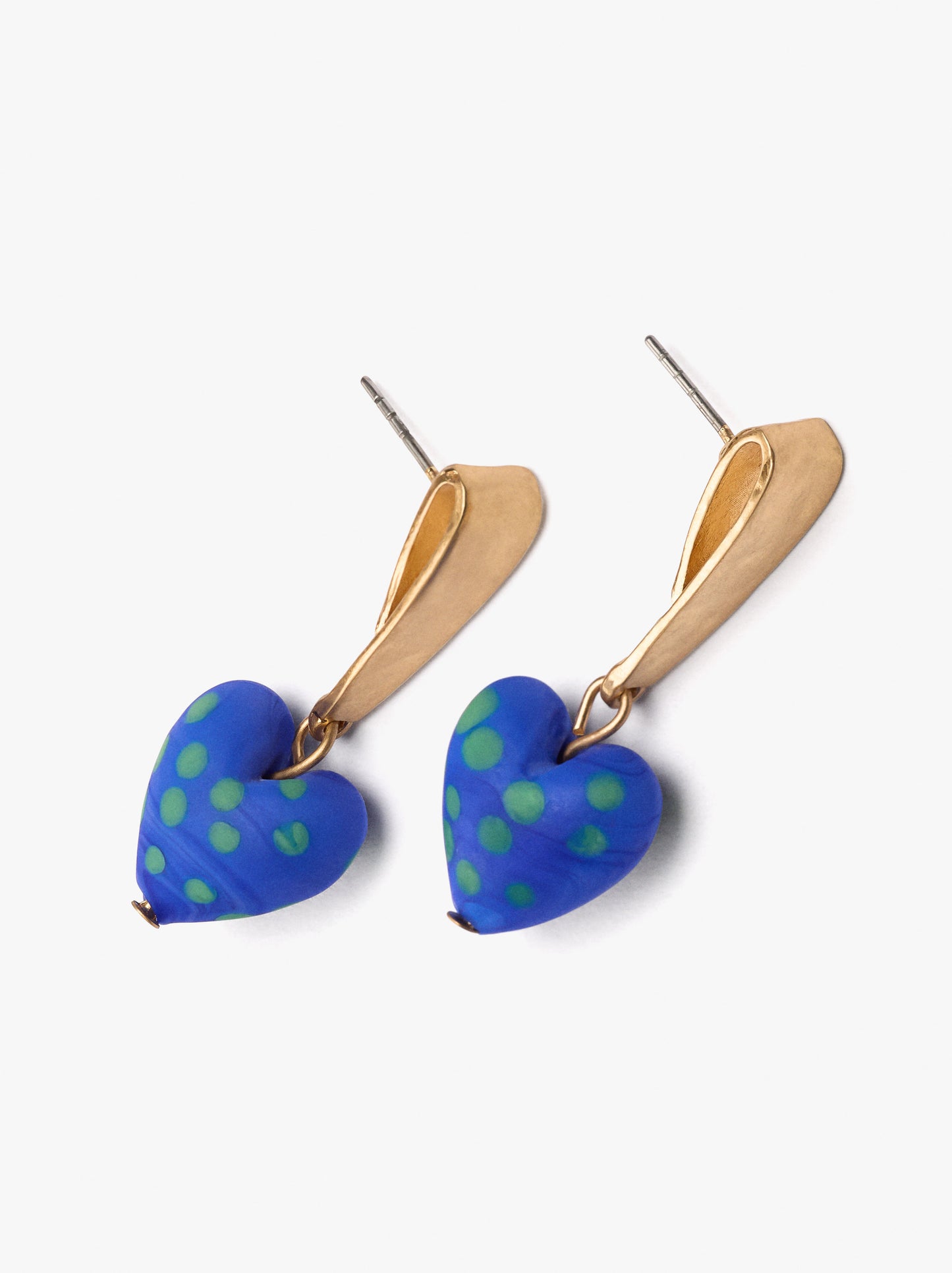 Earrings With Glass Heart