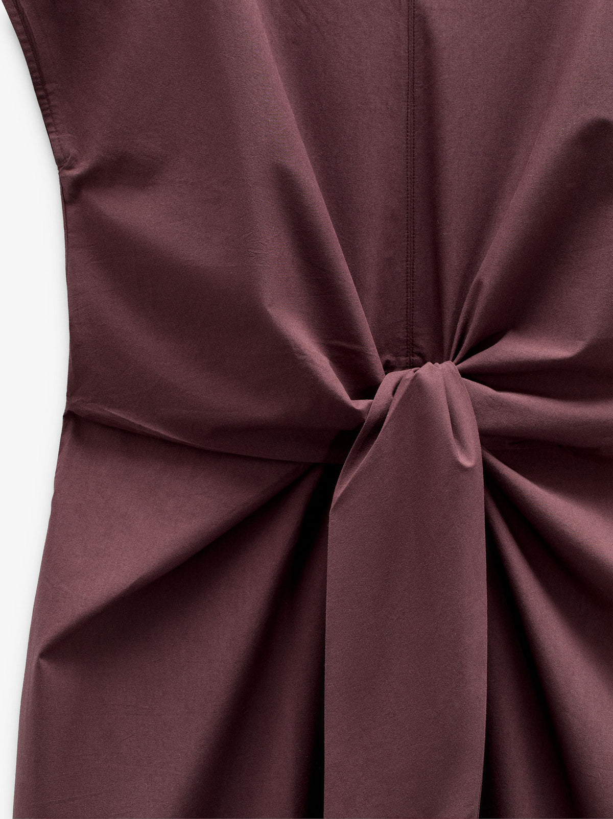 Midi Dress With Knot 100% Cotton