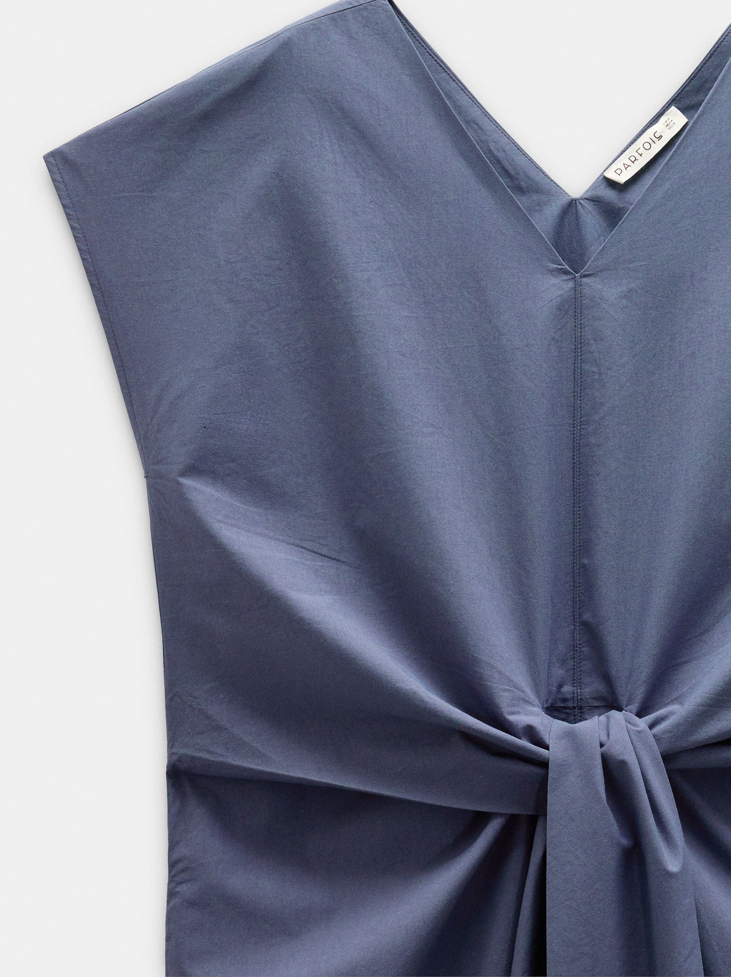 Midi Dress With Knot 100% Cotton