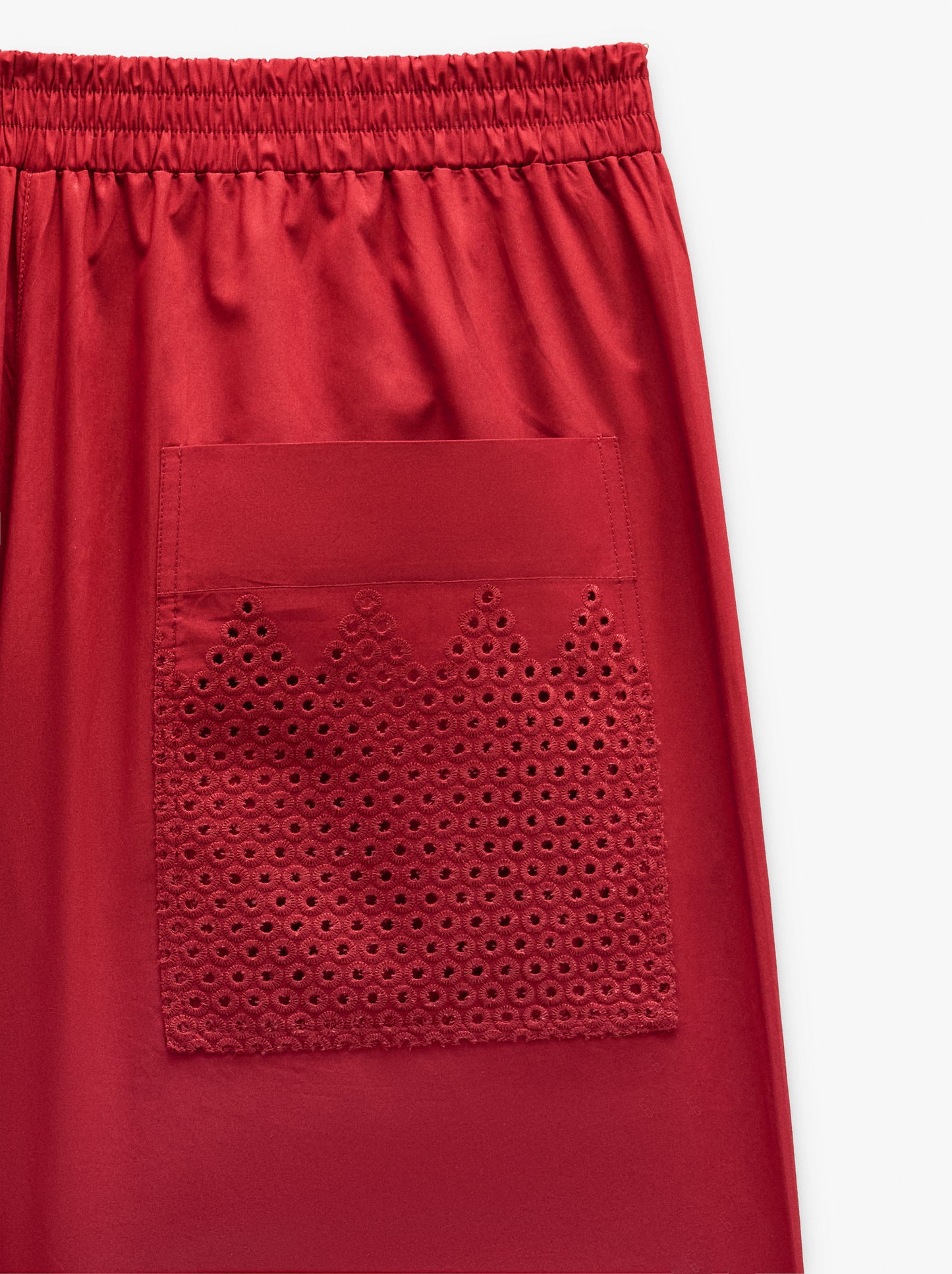 Straight Trousers With Pockets 100% Cotton