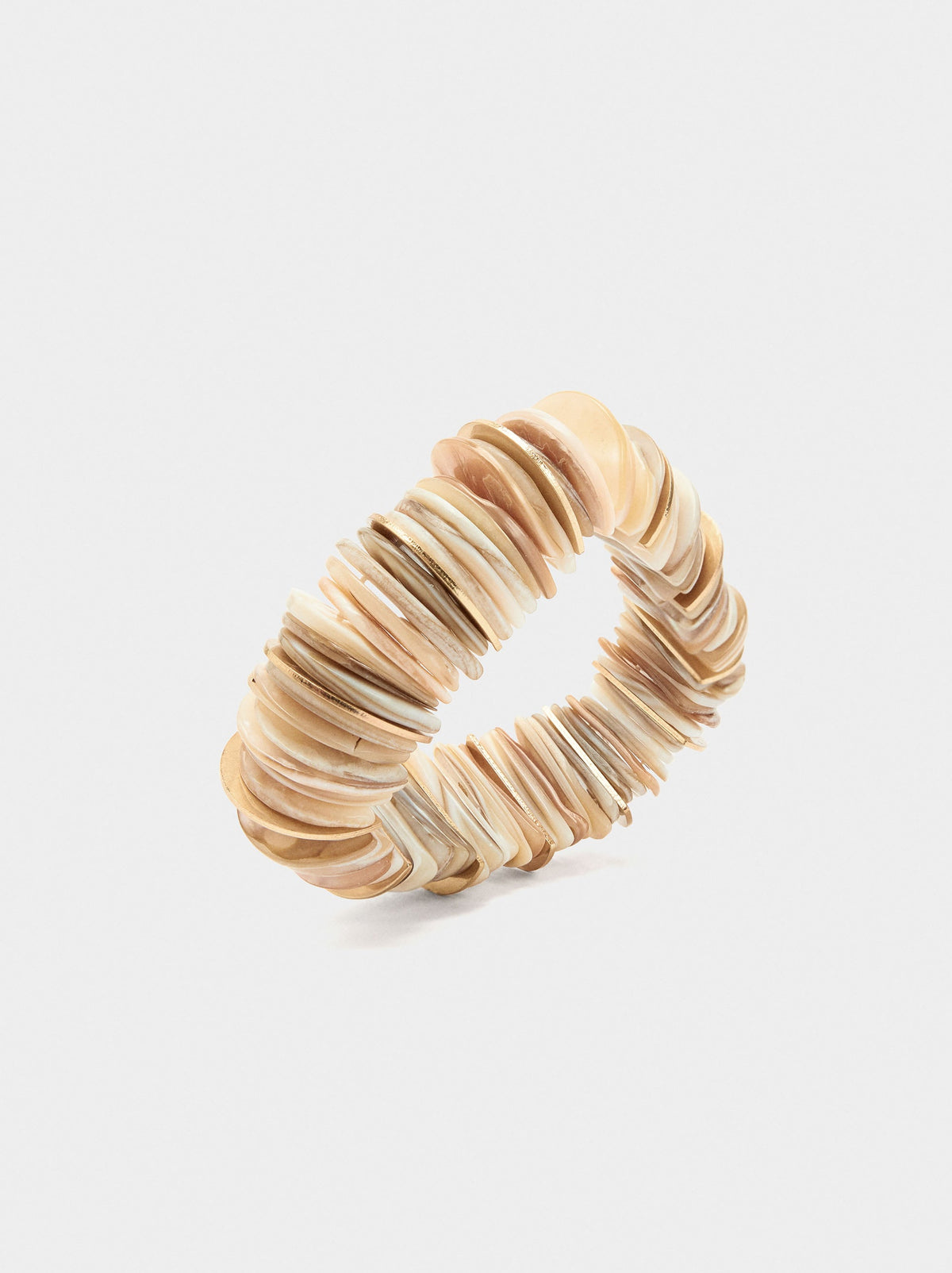 Rounded Elastic Bracelet With Shells