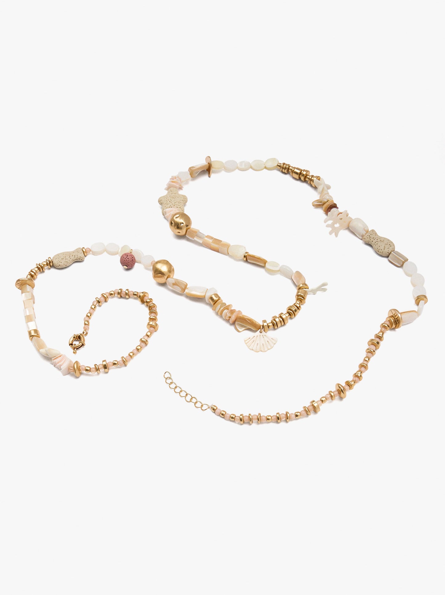 Long Necklace With Sea-Inspired Motifs