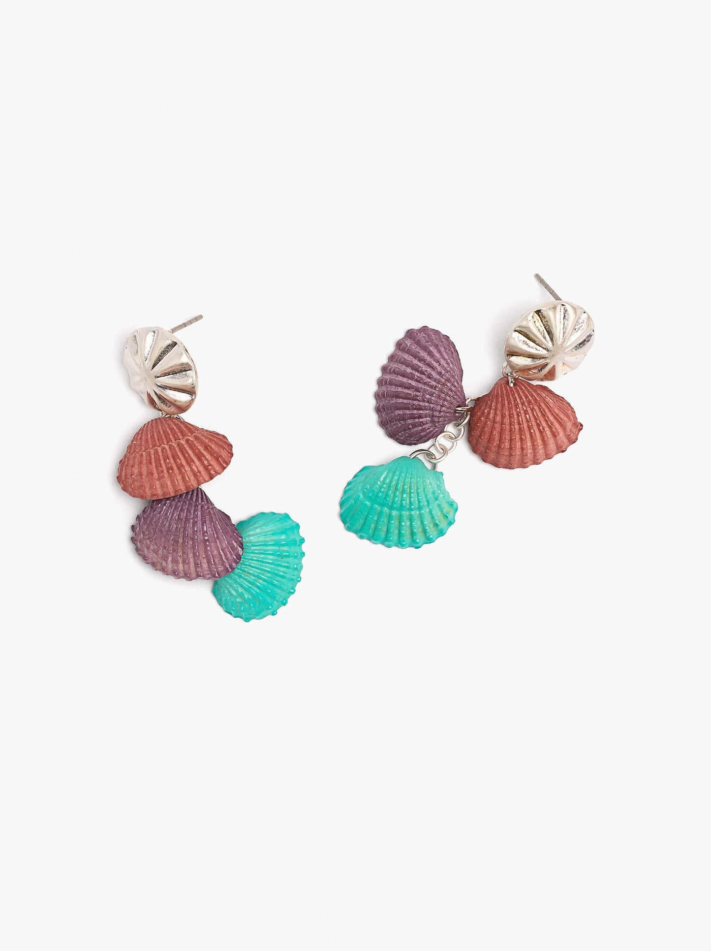 Earrings With Multicolor Shell Effect