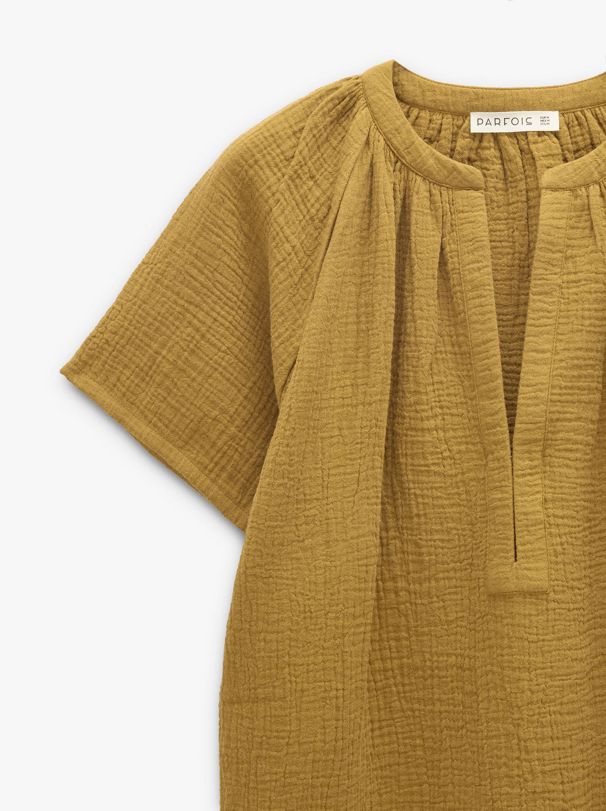 Blouse With Crinkled Effect 100% Cotton
