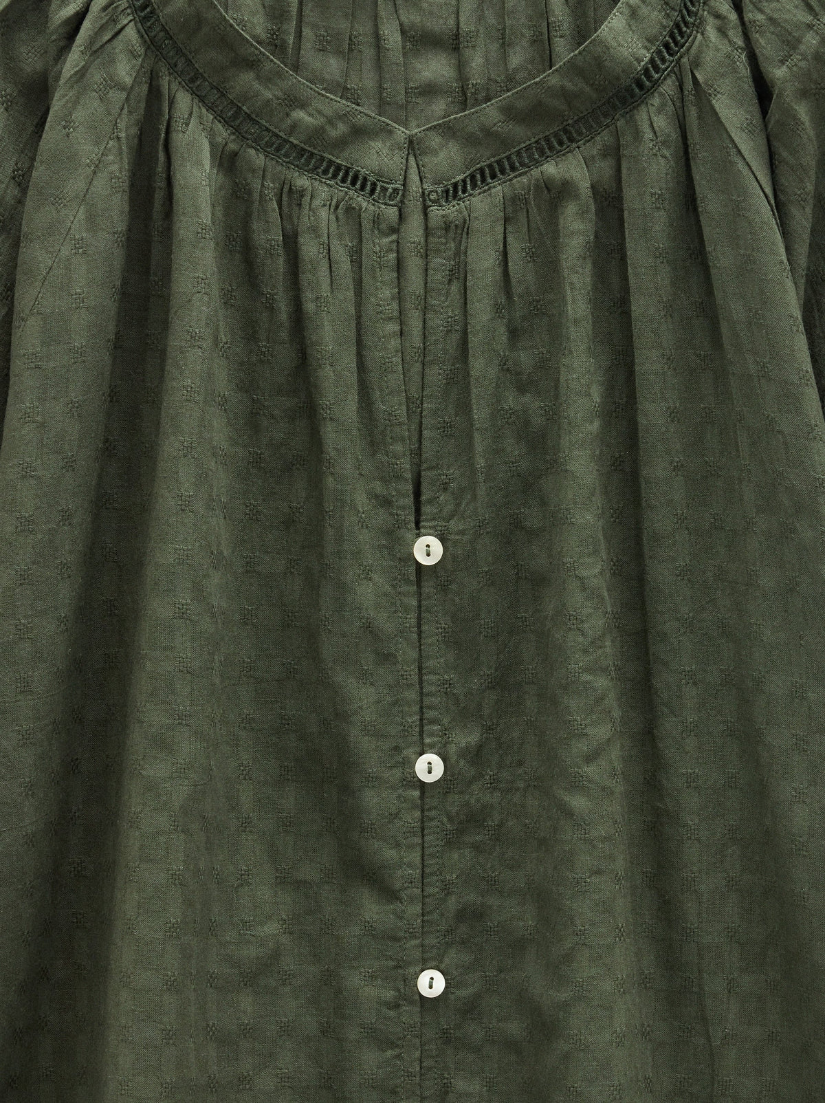 Jacquard Shirt With Mandarin Collar 100% Cotton