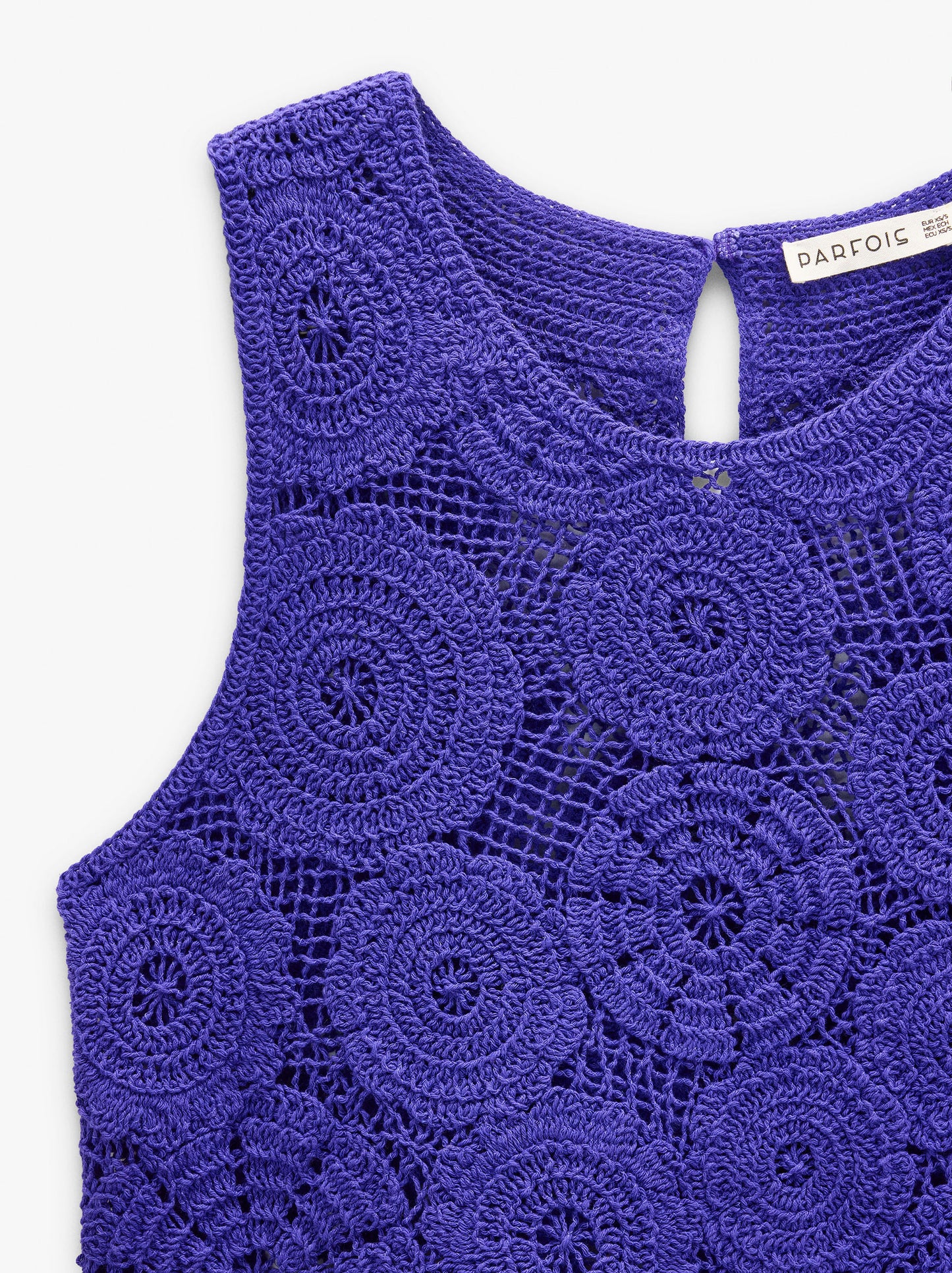 Floral Crochet Top With 100% Cotton