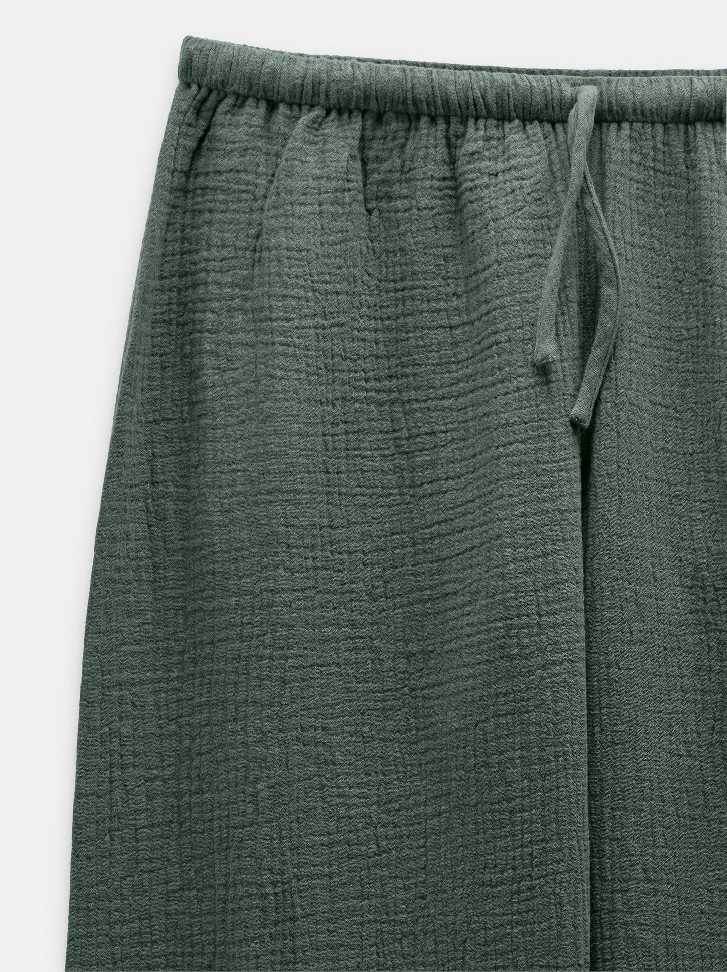 Trousers With Crinkled Effect 100% Cotton
