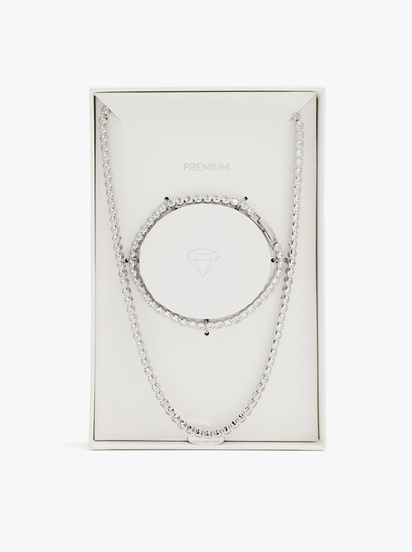 Set Necklace And Bracelet With Zirconia