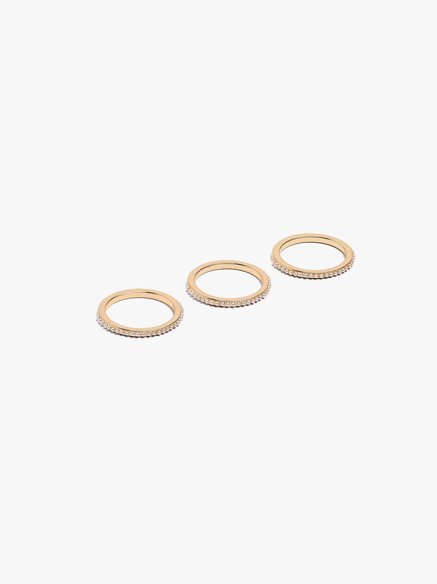 Set Of Rings With Pearls